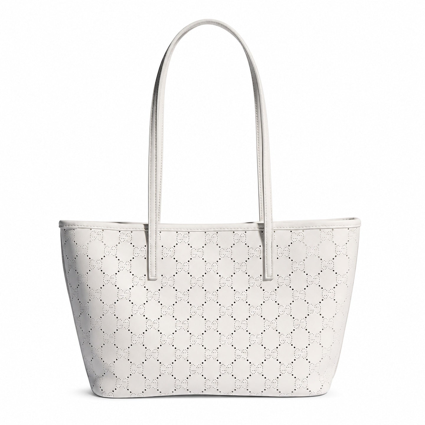 Gucci Suede Leather White Beige Tote Bag