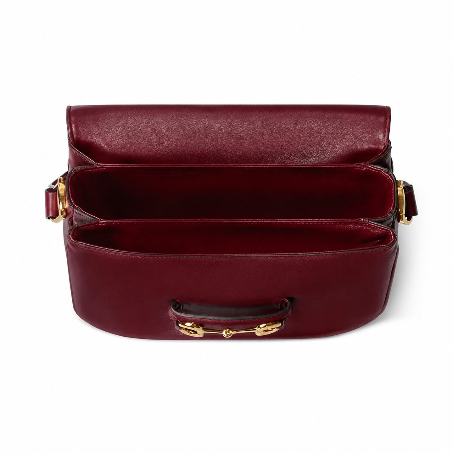 Gucci Horsebit 1955 Leather Red Gold Shoulder Bag