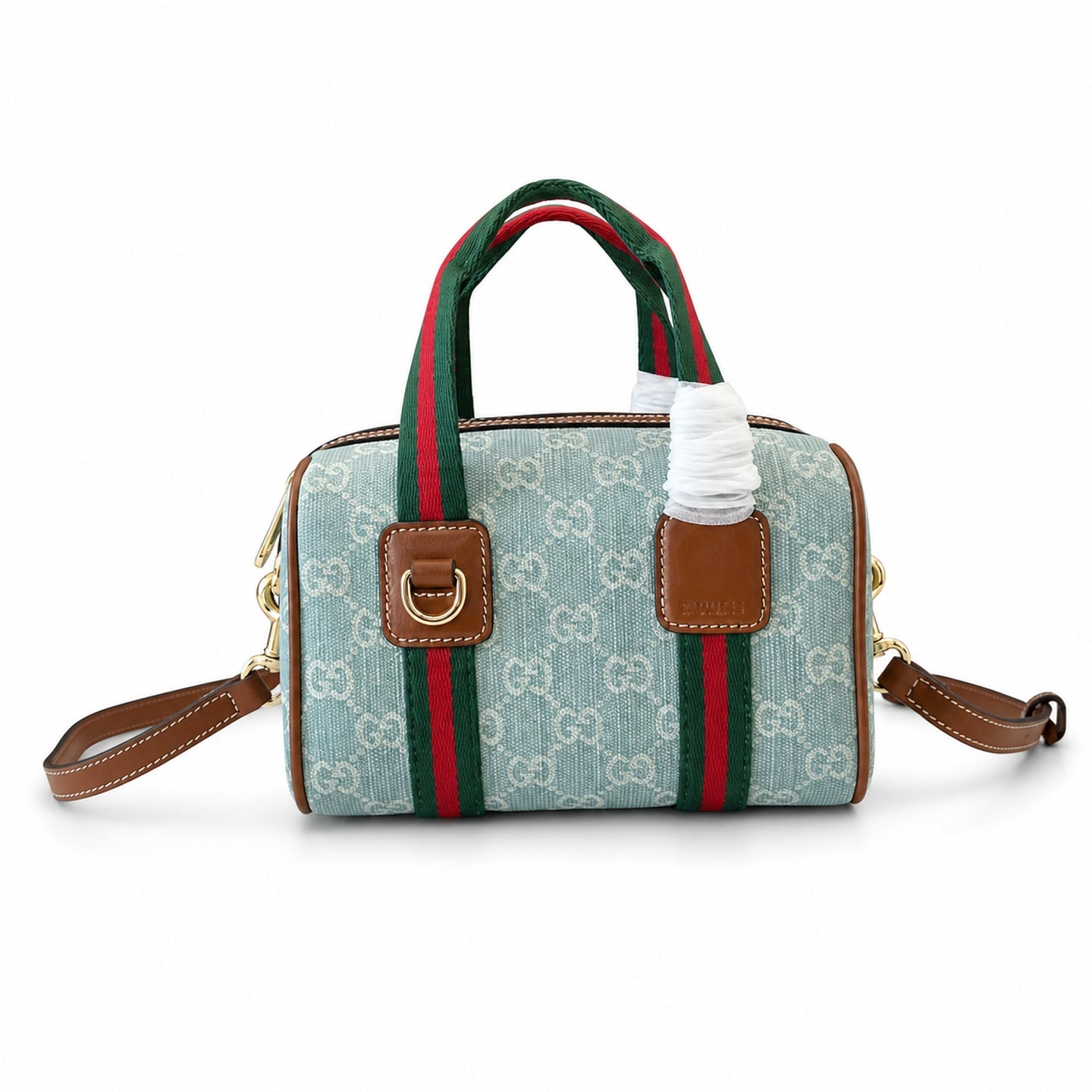 Gucci Mini Denim Brown Blue Handbag