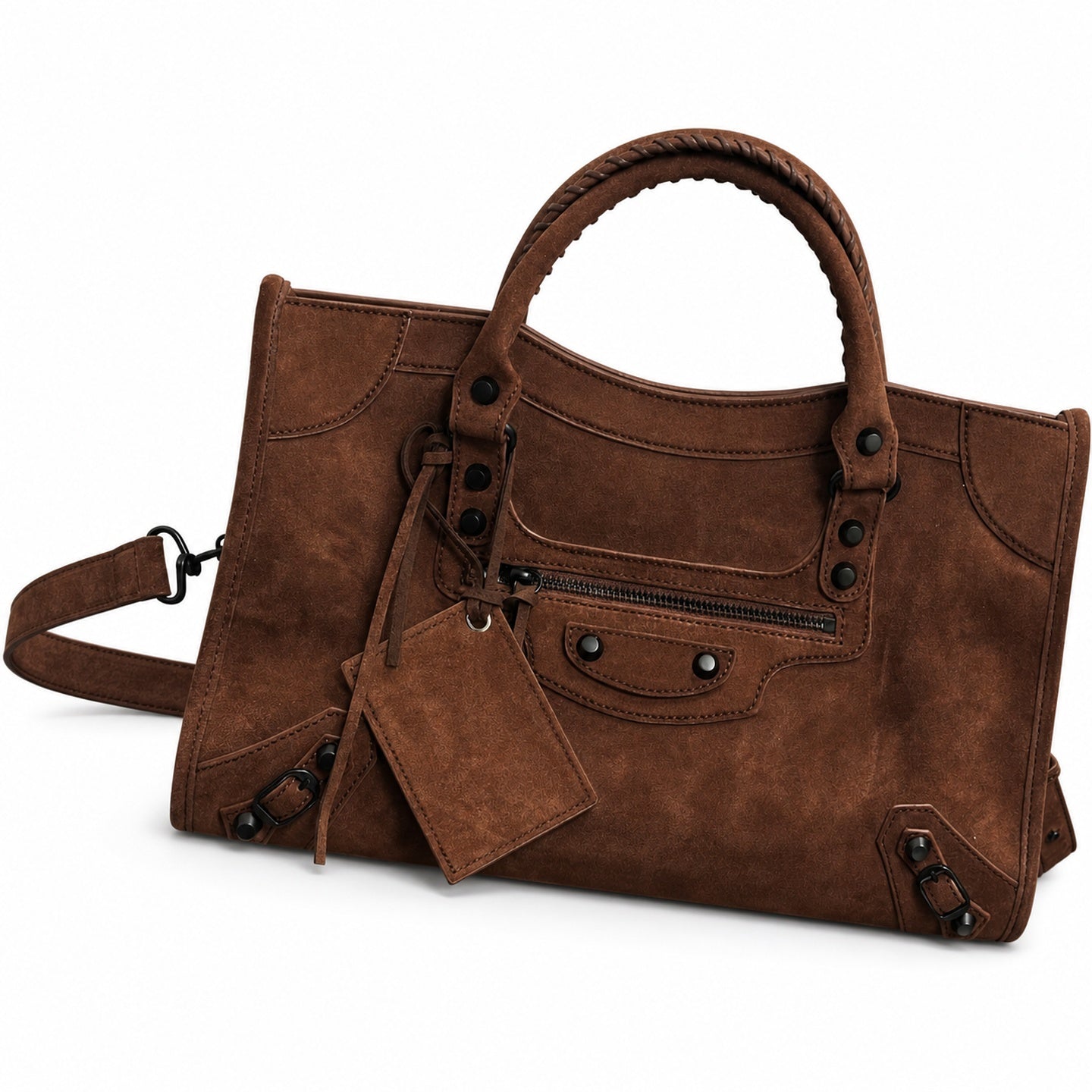 Balenciaga Le City Large Leather Brown Bag