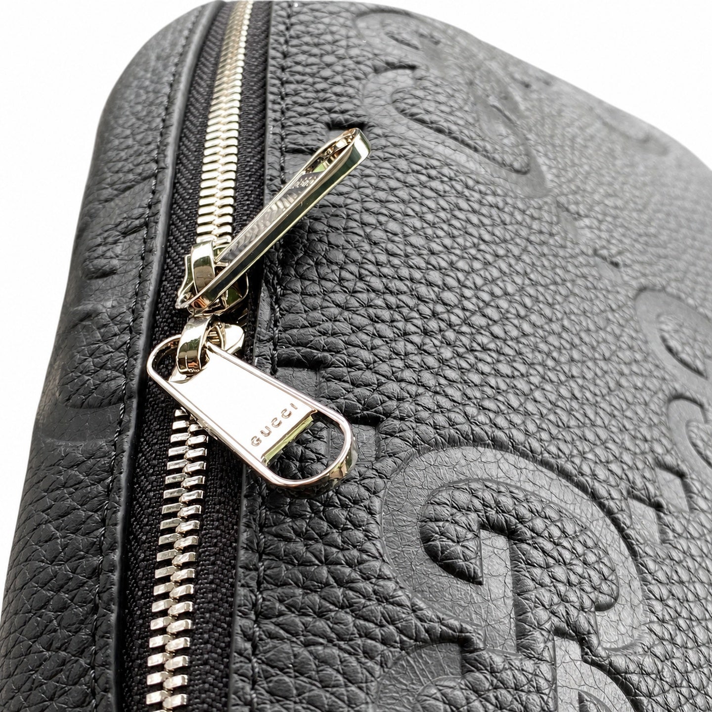Gucci Large Cotton Leather Black Gray Backpack