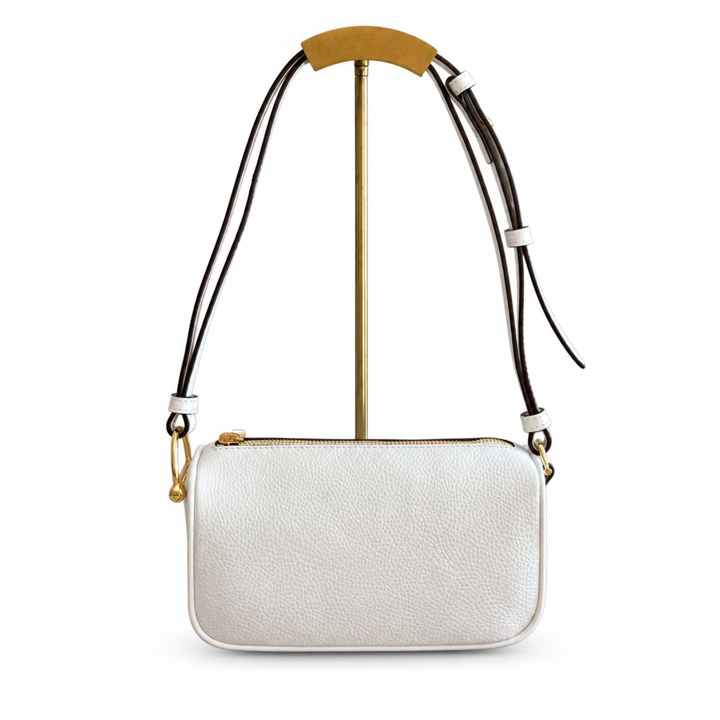 Gucci Horsebit Mini Cotton Leather White Green Gold Bag