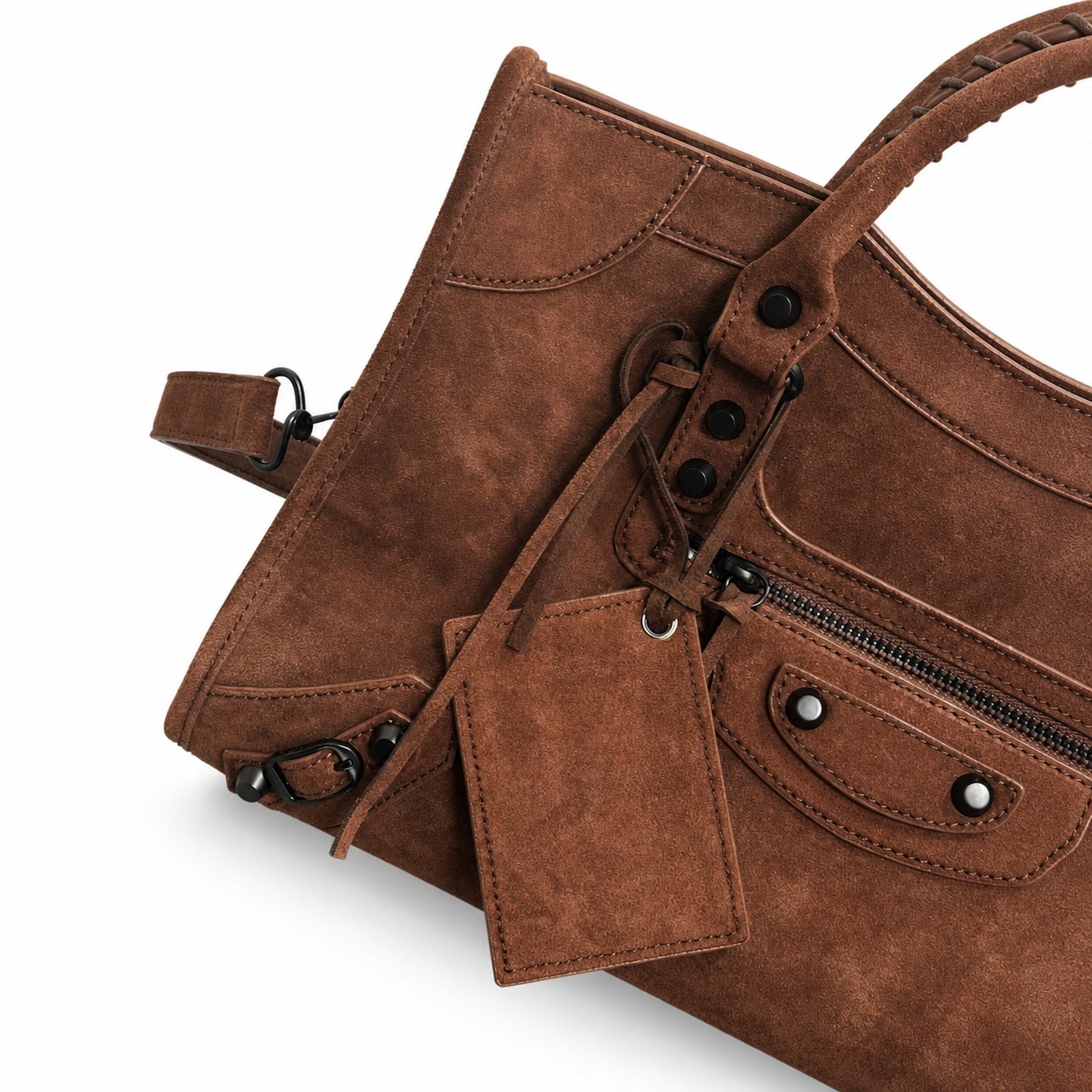 Balenciaga Le City Large Leather Brown Bag