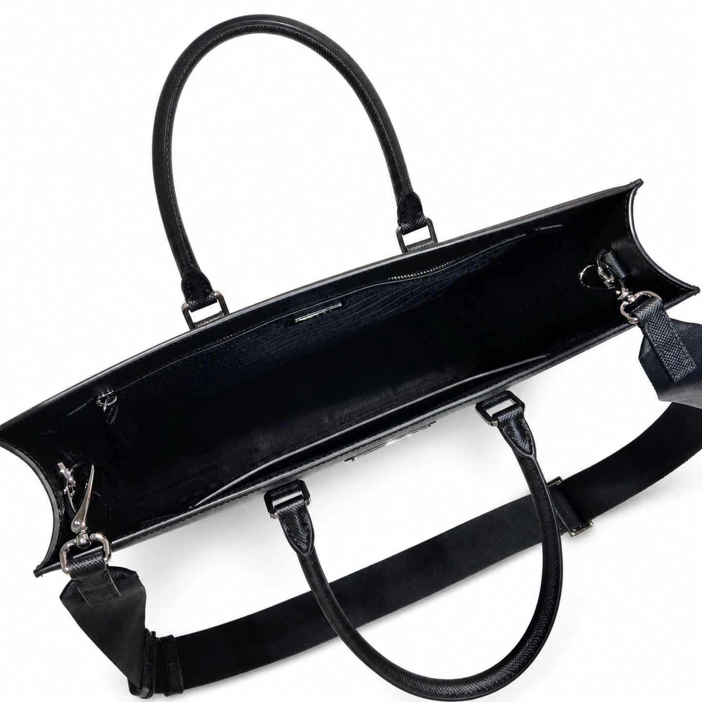 Prada Saffiano Nylon Leather Briefcase
