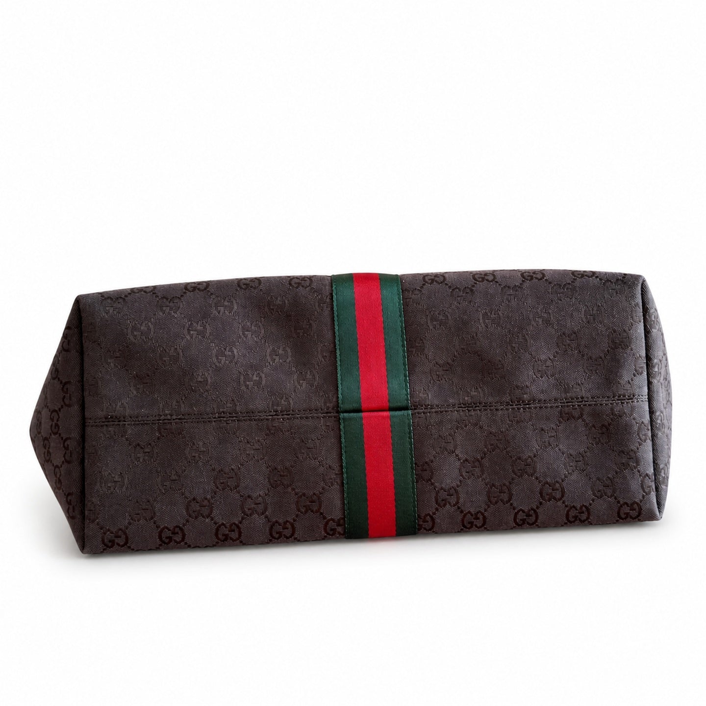 Gucci Giglio Large Cotton Canvas White Brown Red Green Tote Bag