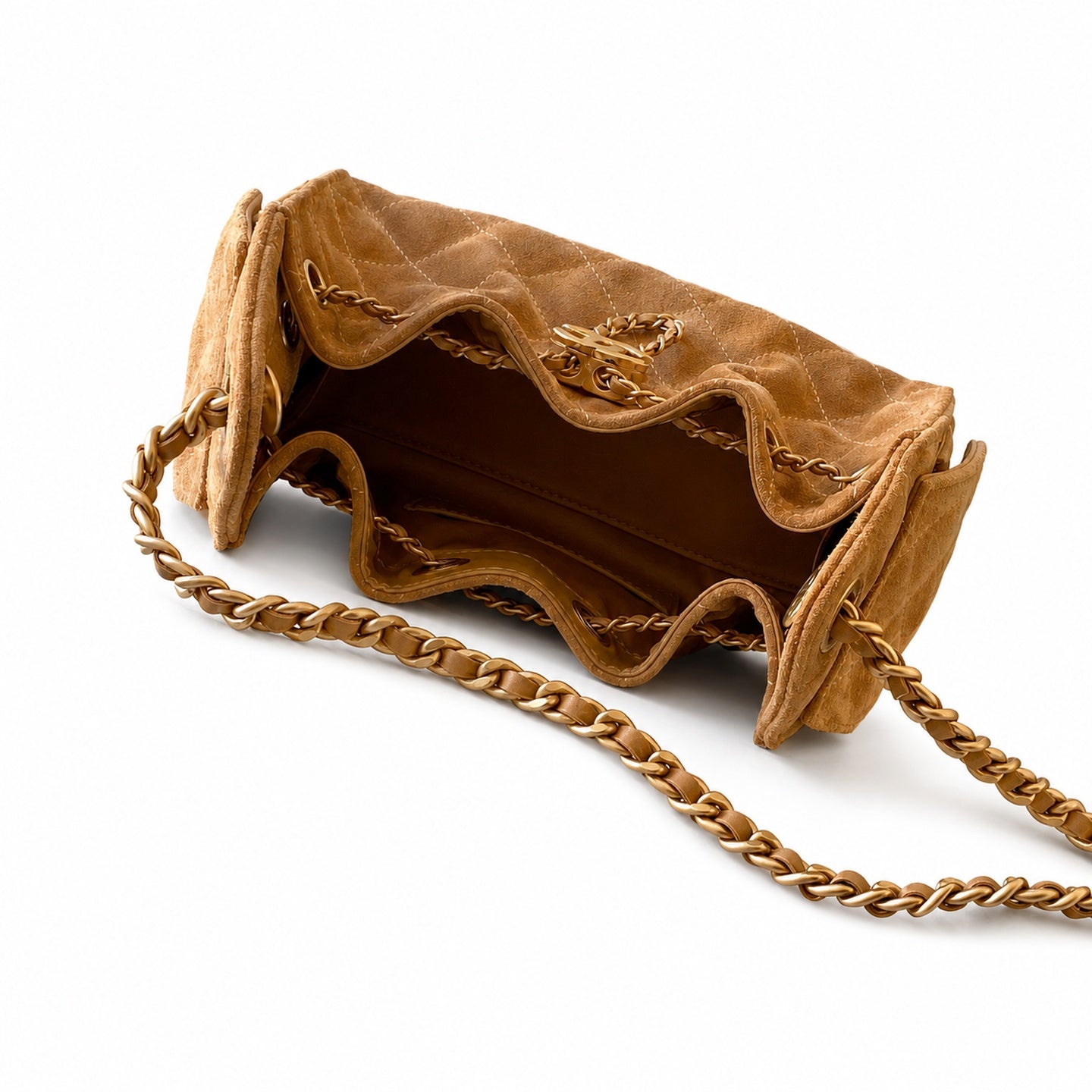 Chanel Mini Leather Gold Bucket Bag