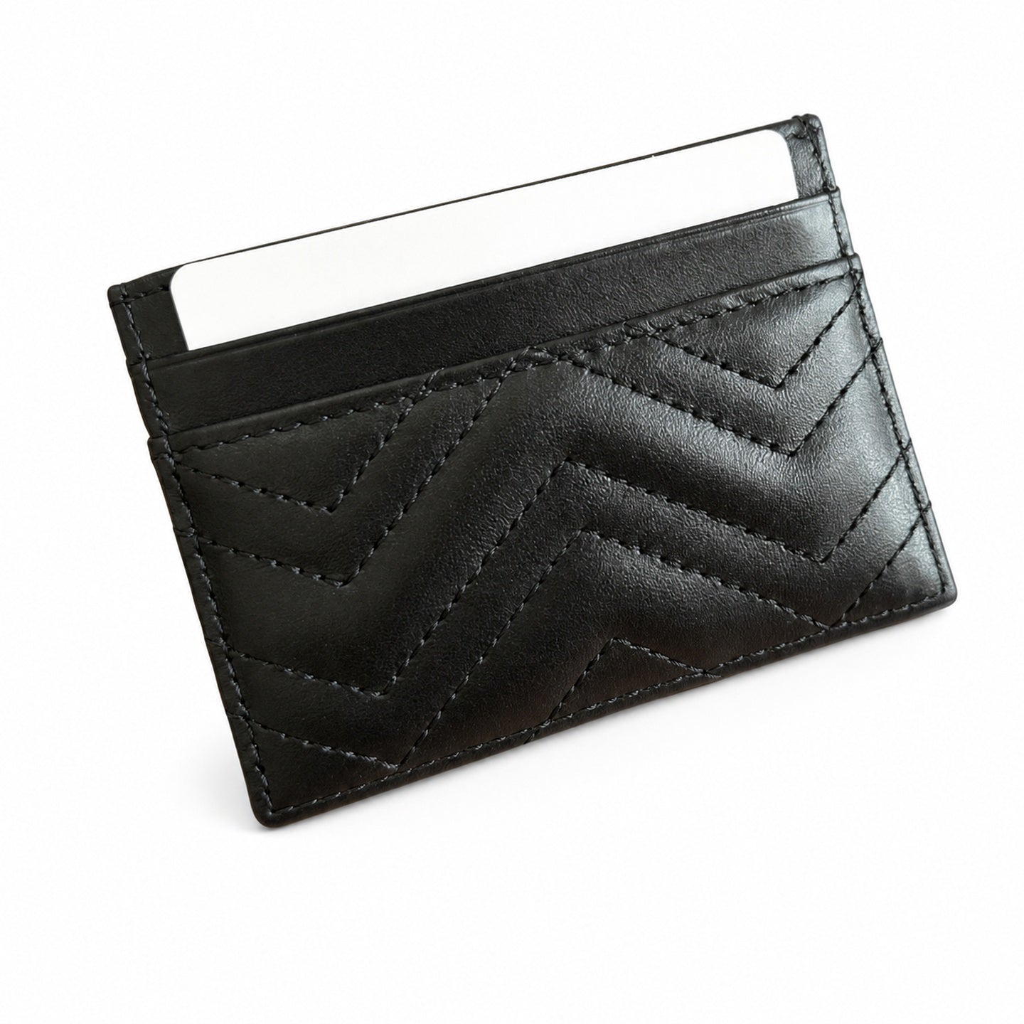 Gucci GG Marmont Small Quilted Matelasse Leather Black Beige Handbag