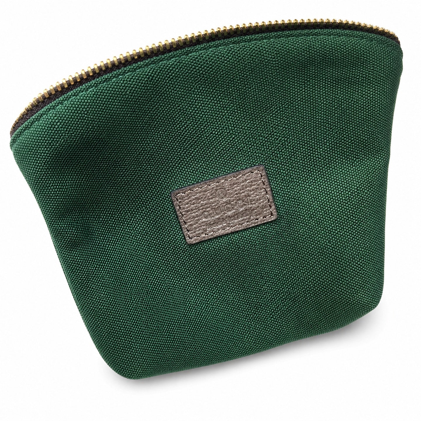 Gucci Mini Cotton Canvas Leather Beige Brown Green Gold Bag
