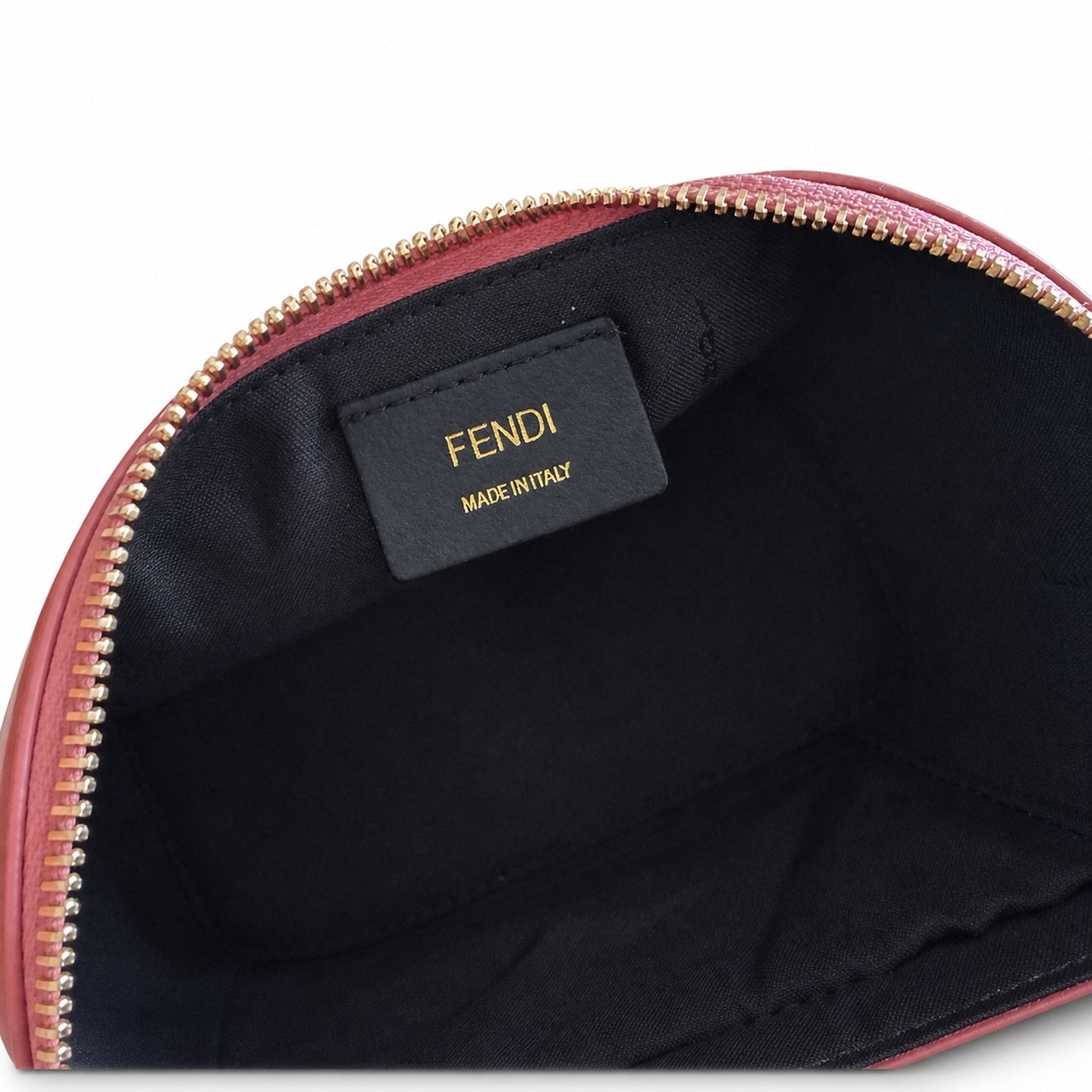 Fendi Mini Leather Pink Gold Vanity Bag