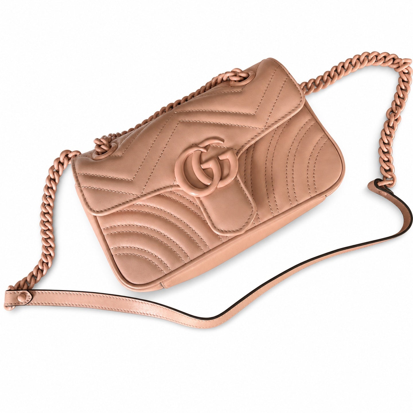 Gucci GG Marmont Leather Pink Handbag