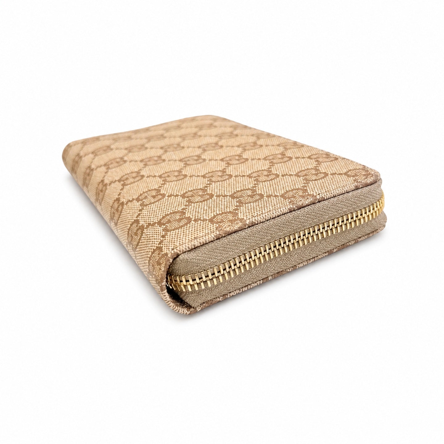 Gucci Canvas Leather Brown Wallet