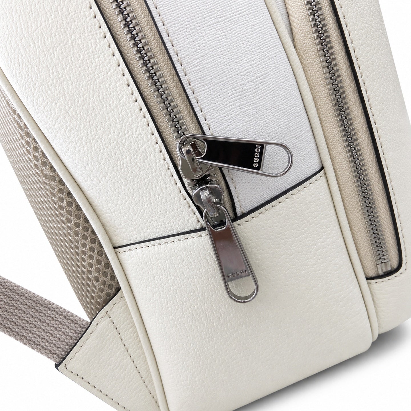 Gucci Supreme Mini Cotton Canvas Leather White Green Bag