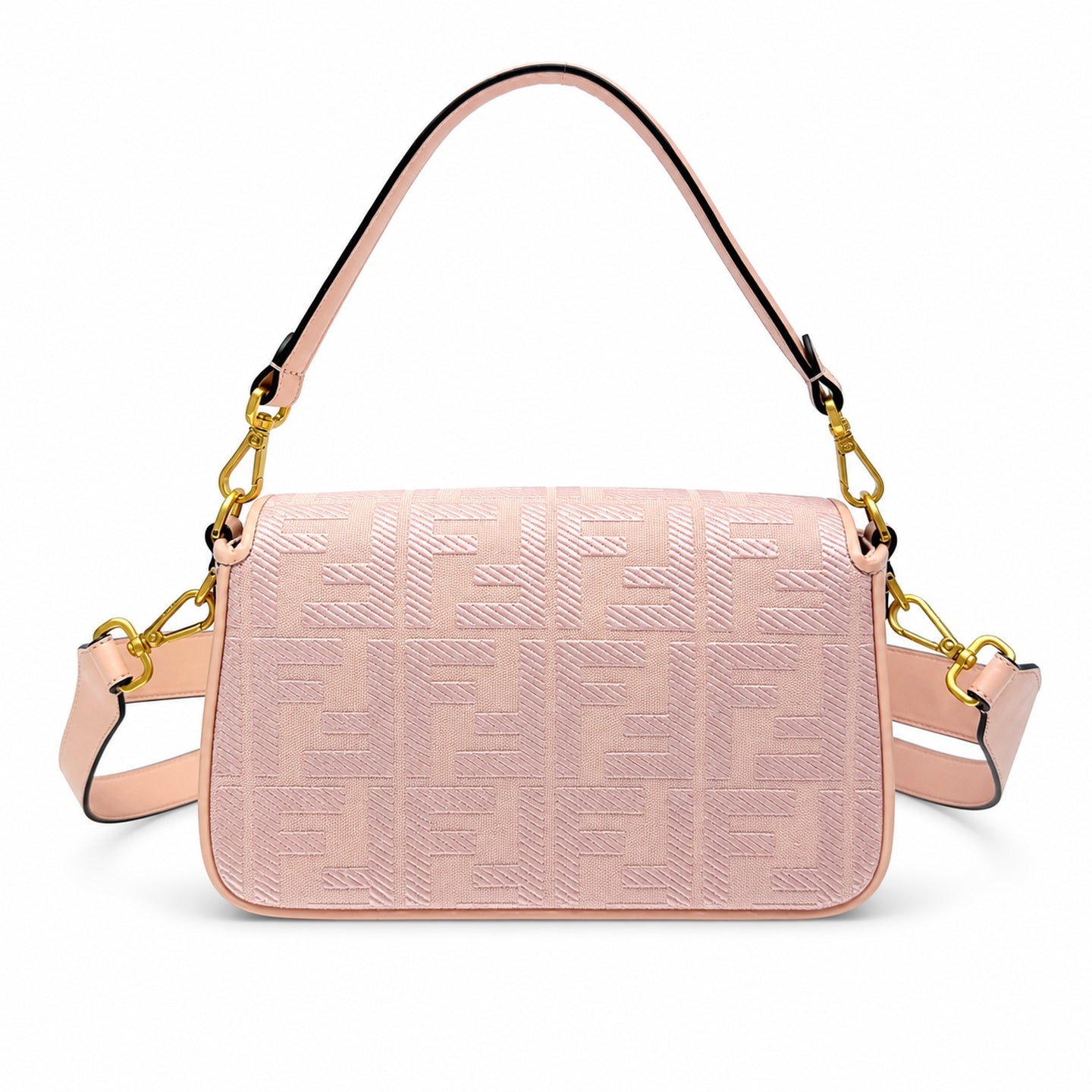 Fendi Baguette Small Embroidered Canvas Bag