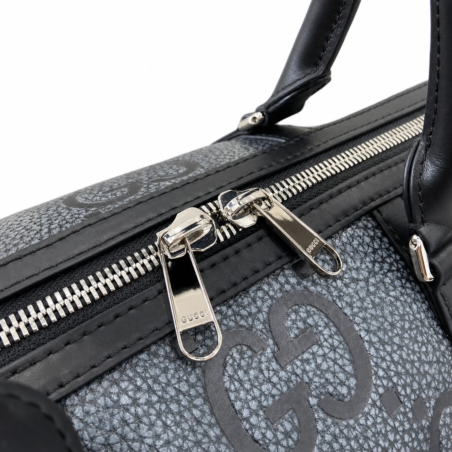 Gucci Small Cotton Leather Black Gray Bag