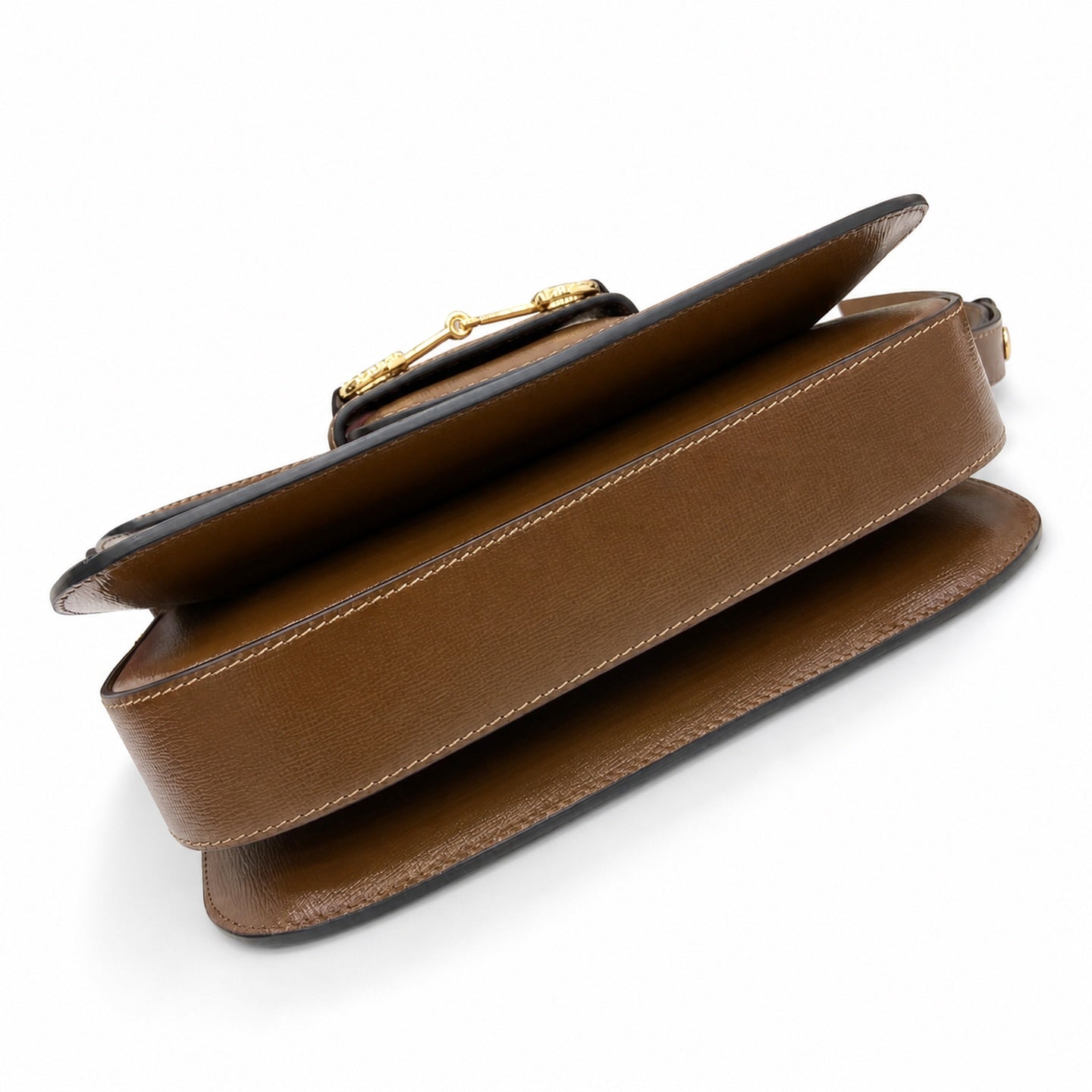 Gucci Horsebit 1955 Supreme Small Leather Beige Brown Gold Handbag