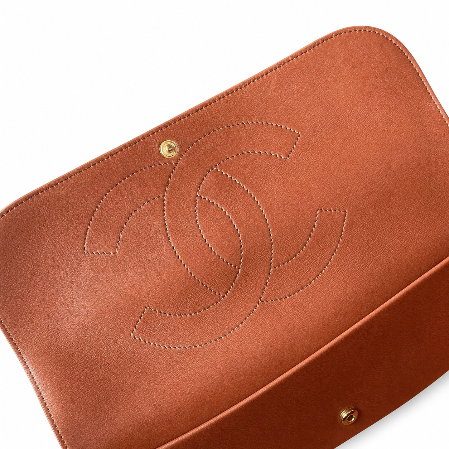 Chanel Small Leather Brown Red Bag