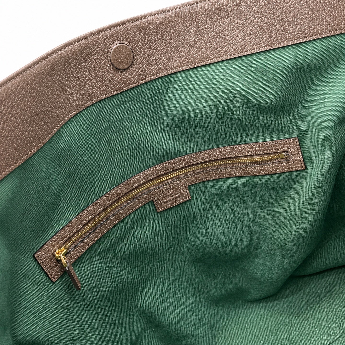Gucci Horsebit Cotton Canvas Leather Beige Brown Green Gold Handbag
