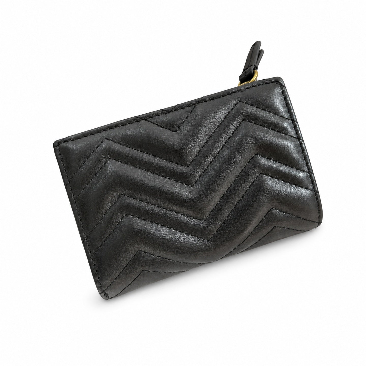 Gucci Leather Black Gold Bag