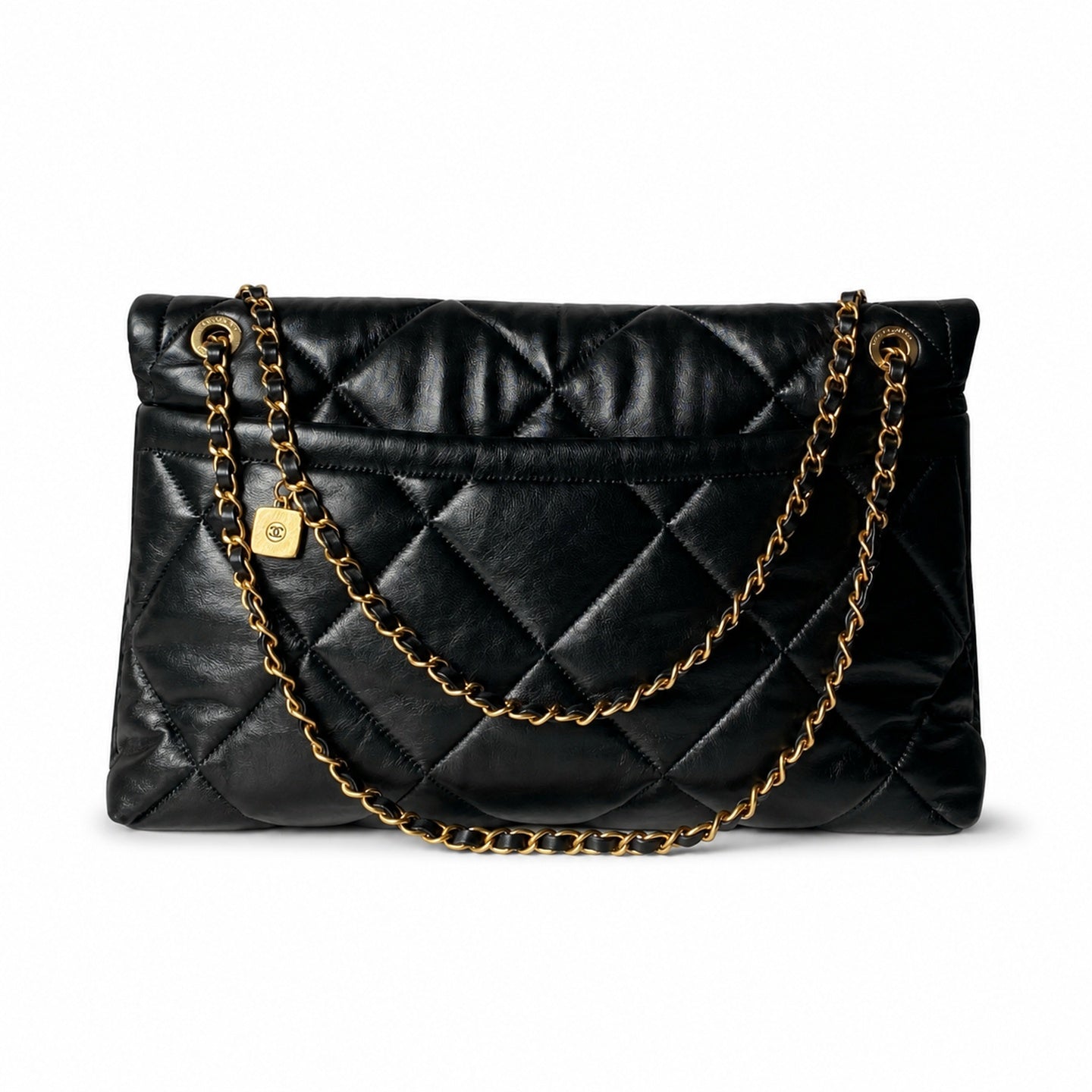 Chanel Large Leather Gold Shopping Bag