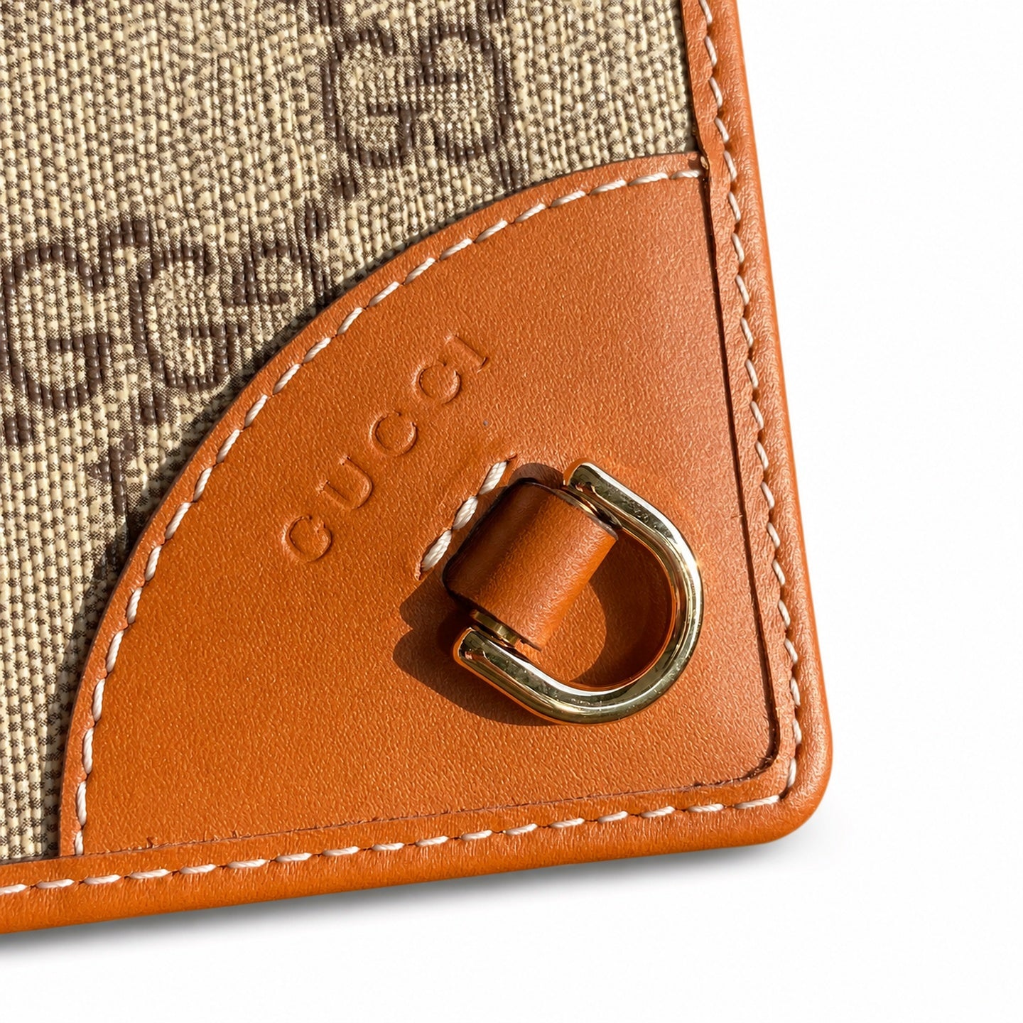 Gucci Mini Canvas Leather Beige Brown Handbag