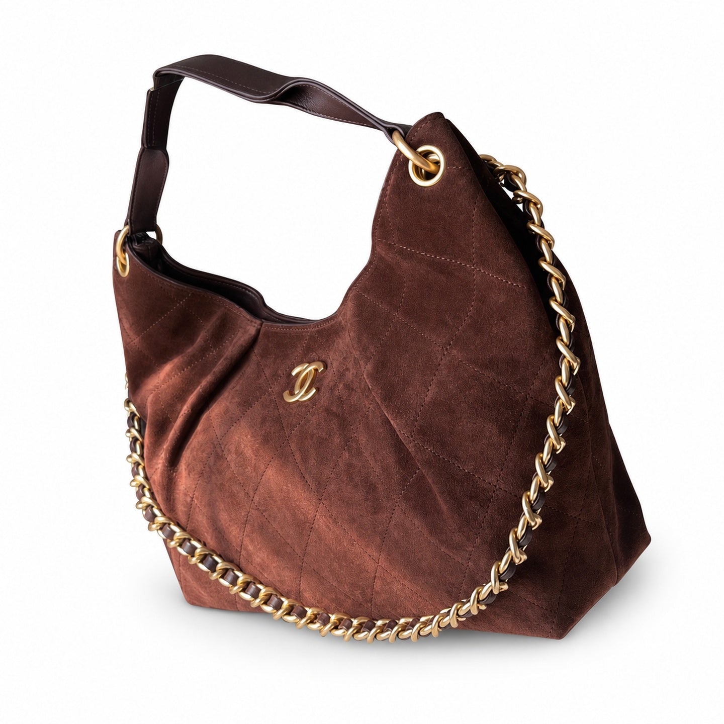 Chanel 25 Suede Leather Bag