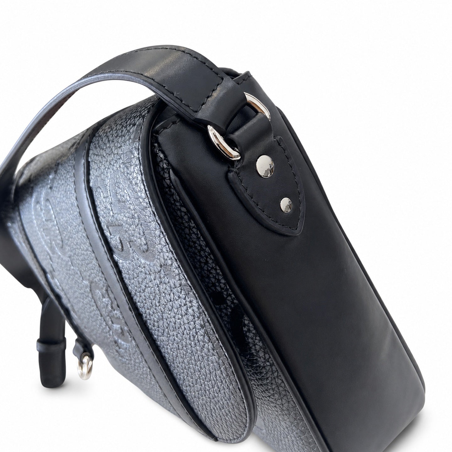 Gucci Medium Cotton Leather Black Gray Messenger Bag