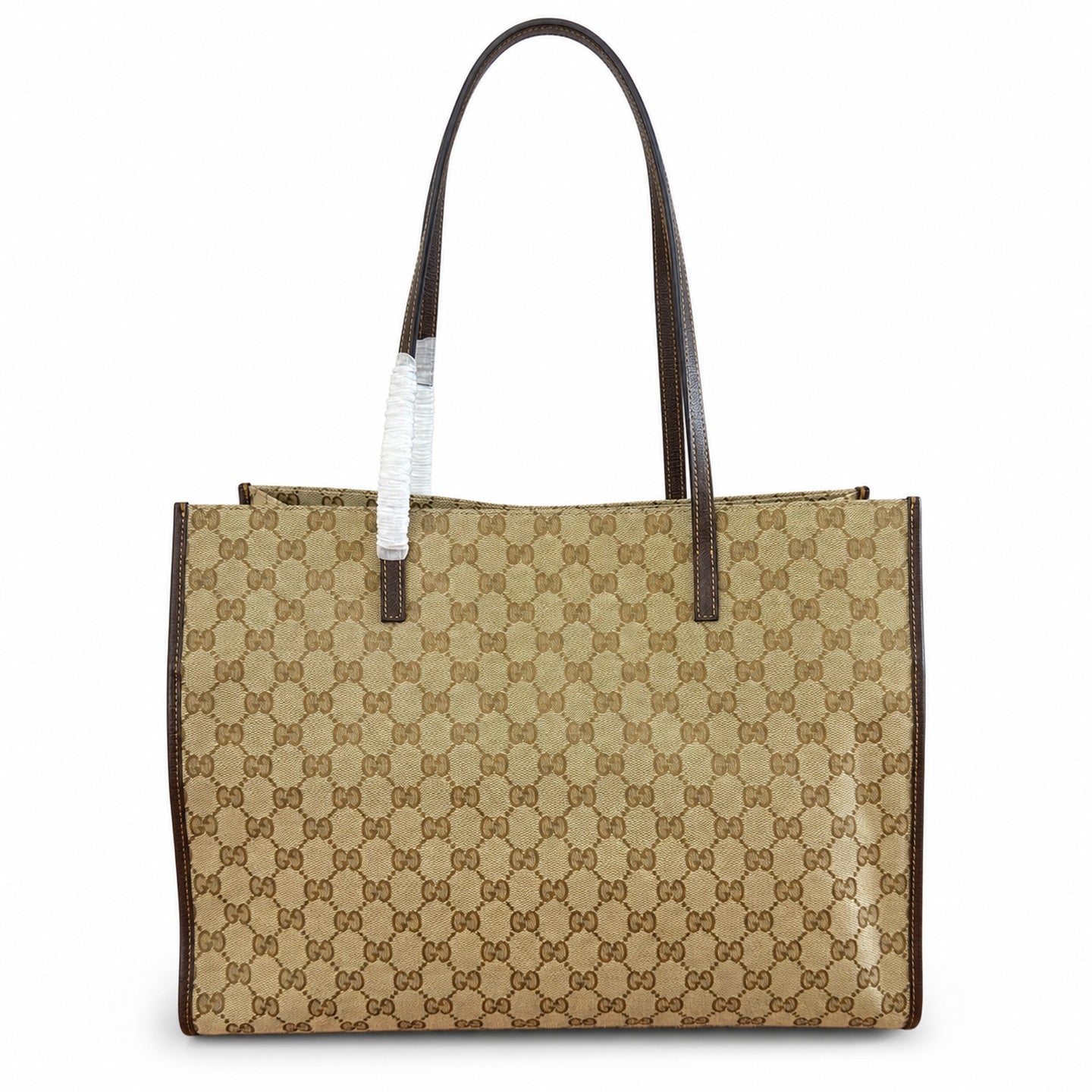 Gucci Canvas Leather Brown Gold Bag