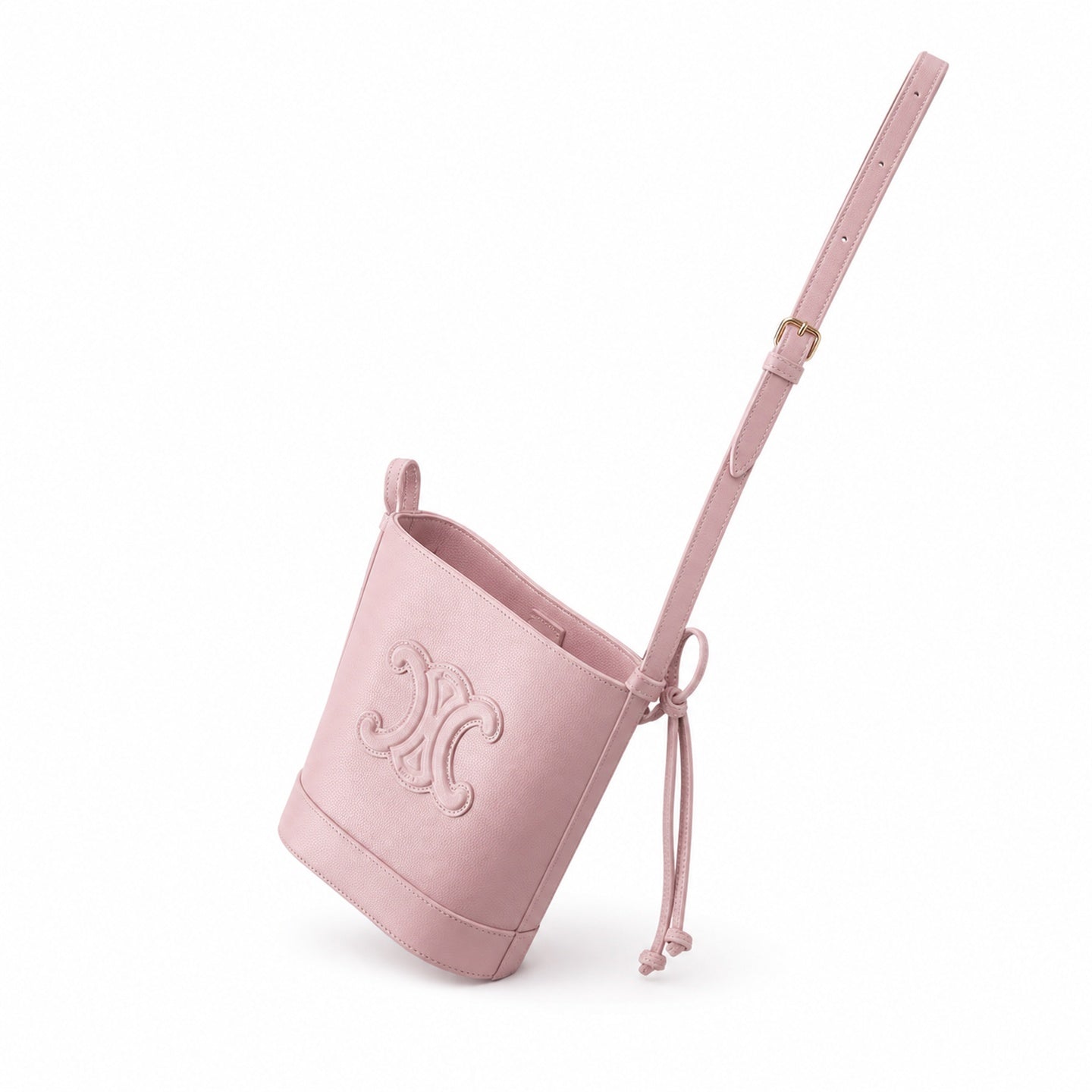 Celine Triomphe Mini Pink Bucket Bag