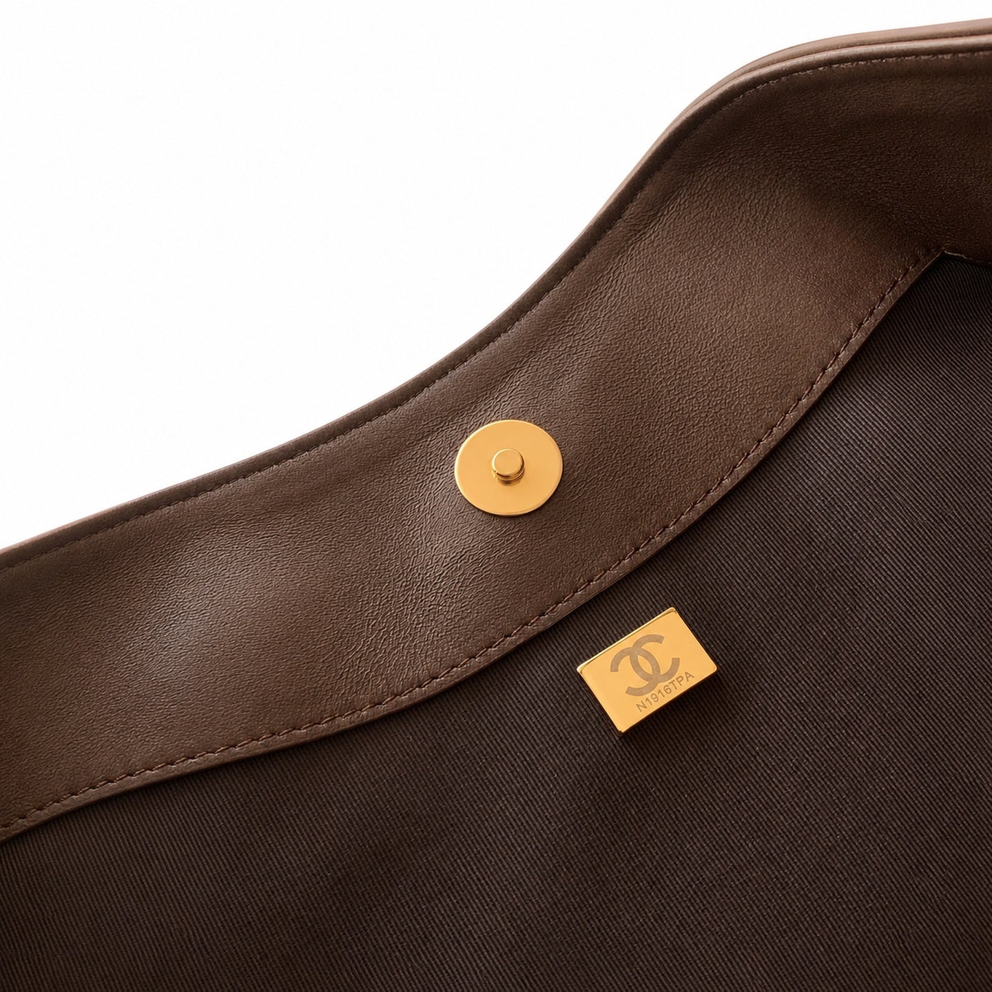 Chanel Medium Velvet Leather Gold Bag