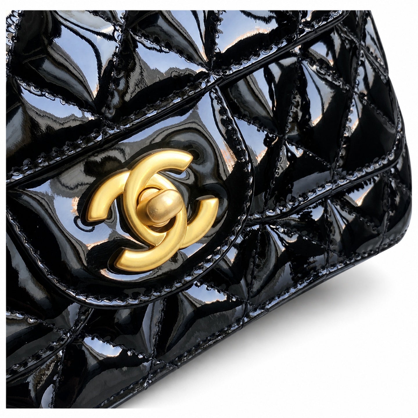 Chanel Mini Patent Leather Black Bag