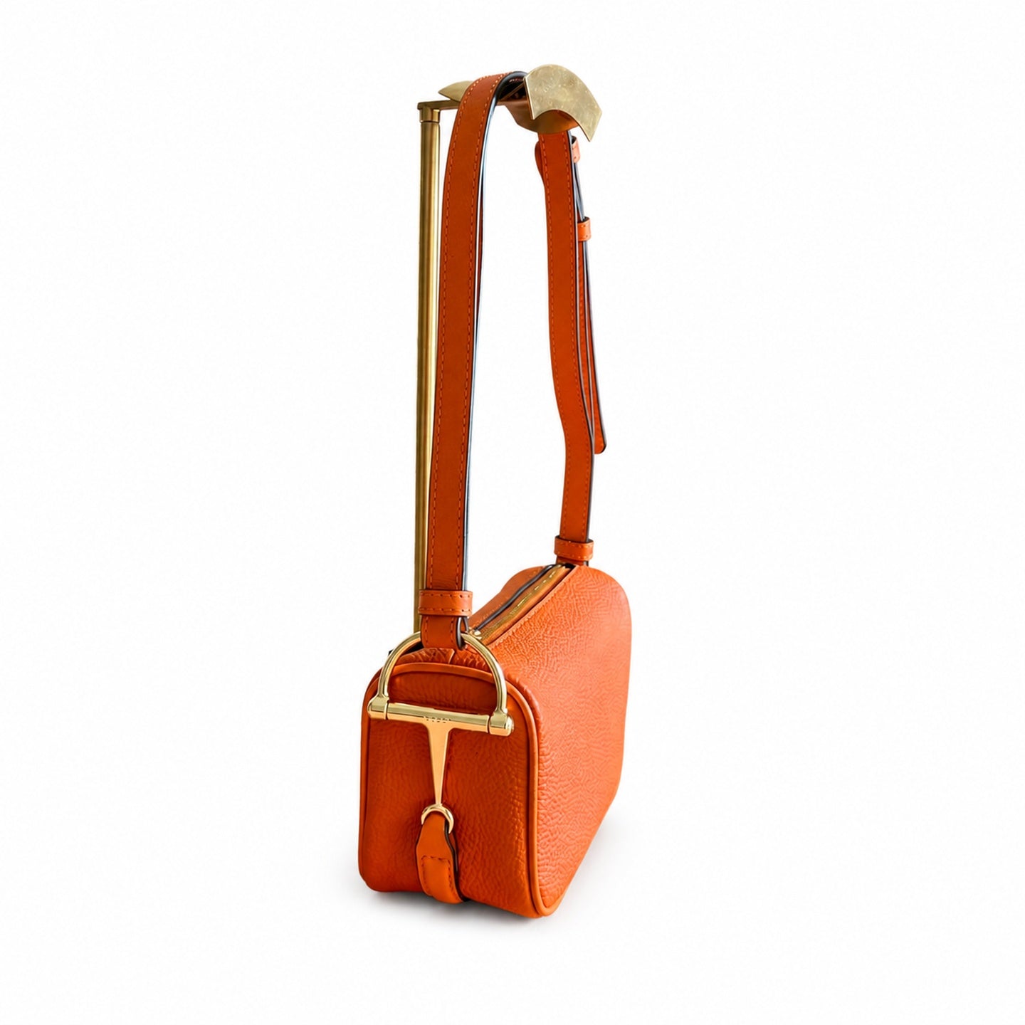Gucci Horsebit Mini Cotton Leather Green Orange Gold Bag
