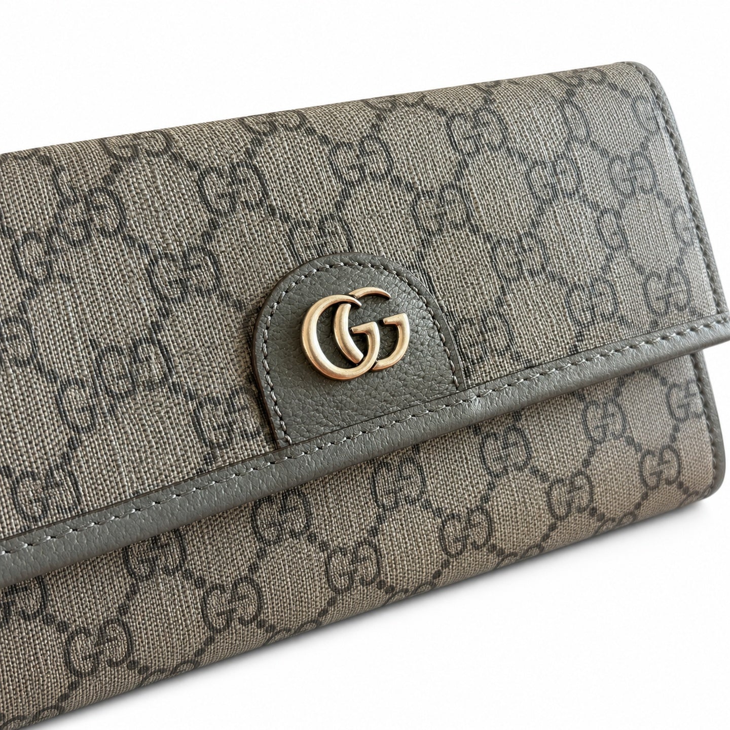 Gucci Ophidia Men's Supreme Small Cotton Canvas Leather Black Gray Waist Bag