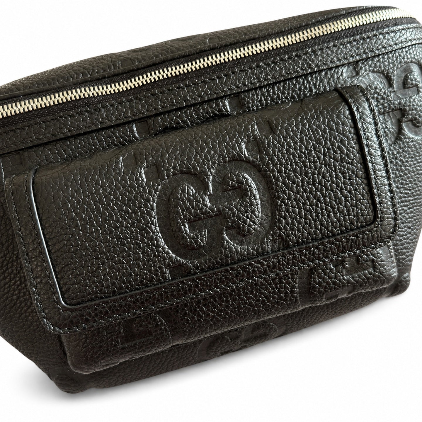 Gucci Cotton Leather Black Orange Waist Bag