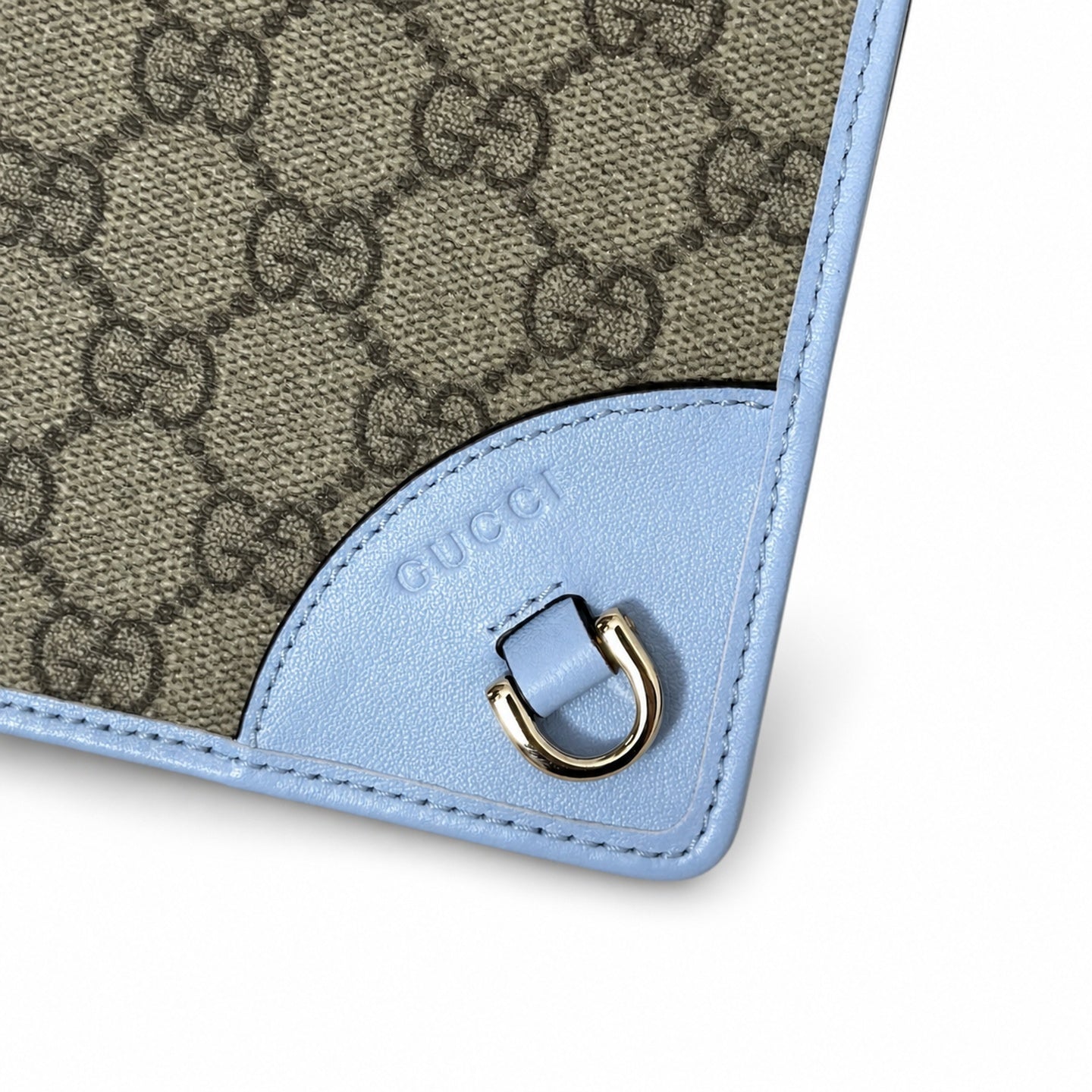Gucci Small Leather White Beige Brown Blue Shoulder Bag