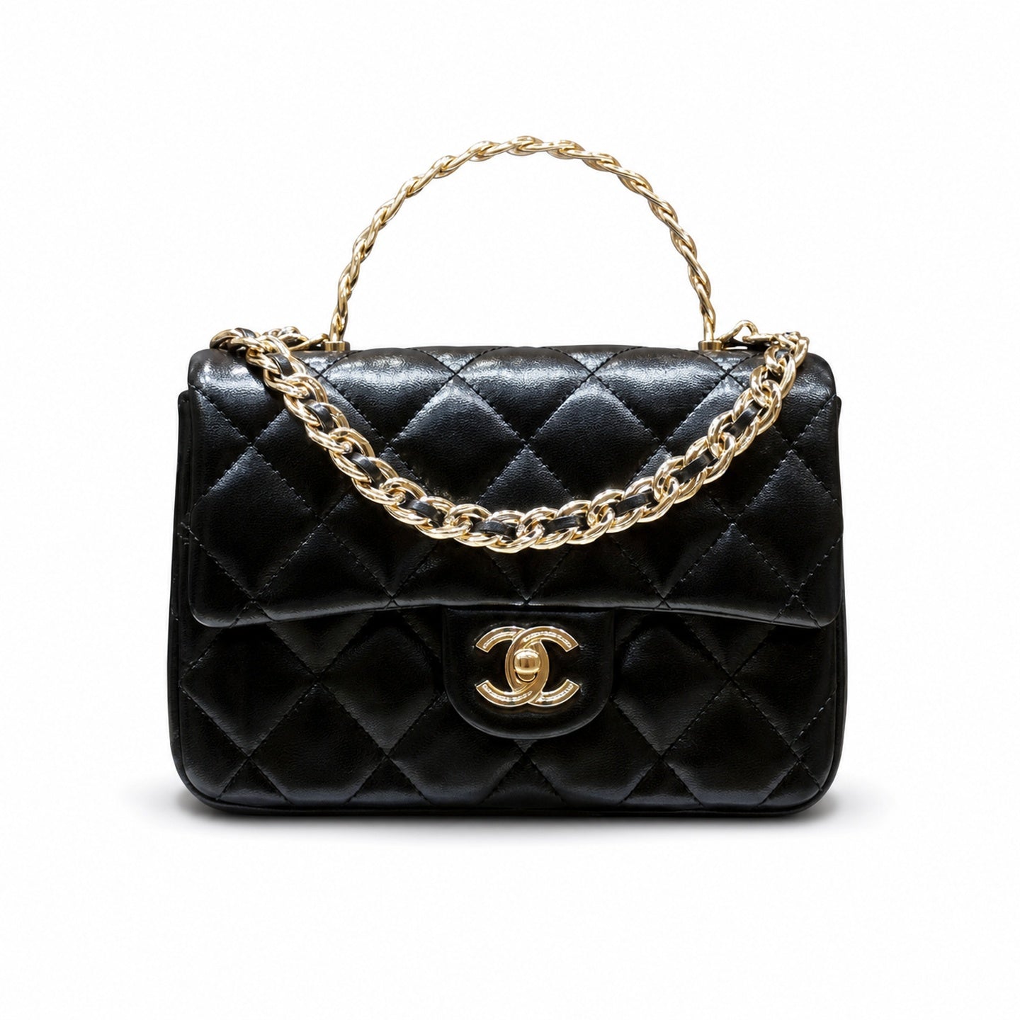 Chanel Mini Leather Black Bag