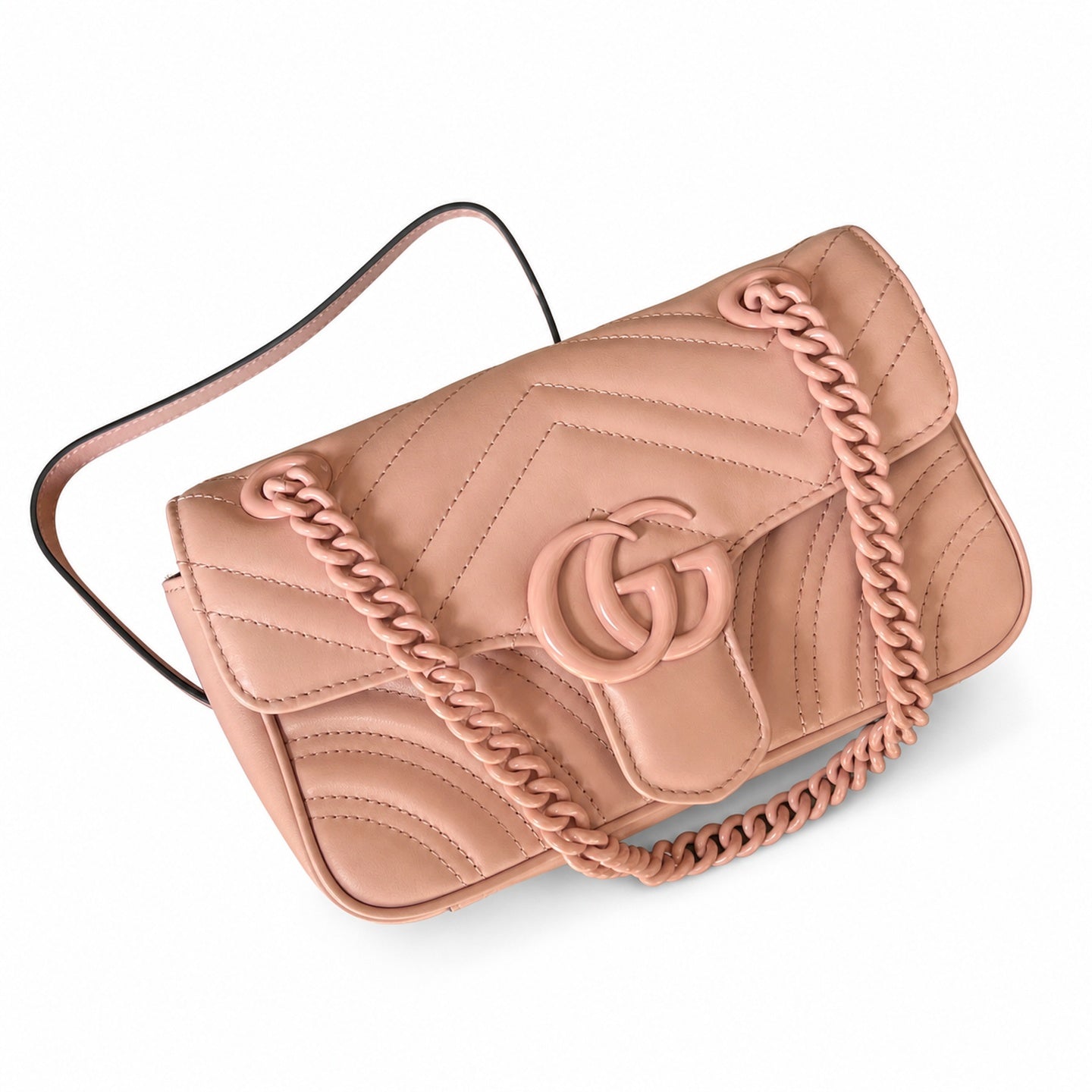 Gucci GG Marmont Leather Pink Handbag