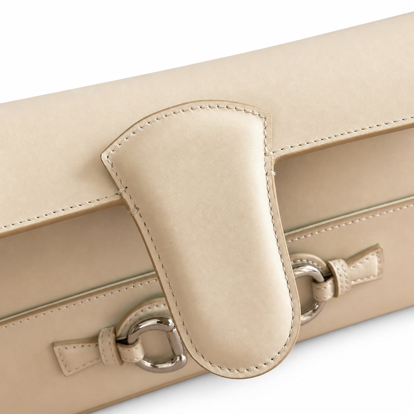 Gucci Horsebit Canvas Leather White Brown Gold Shoulder Bag