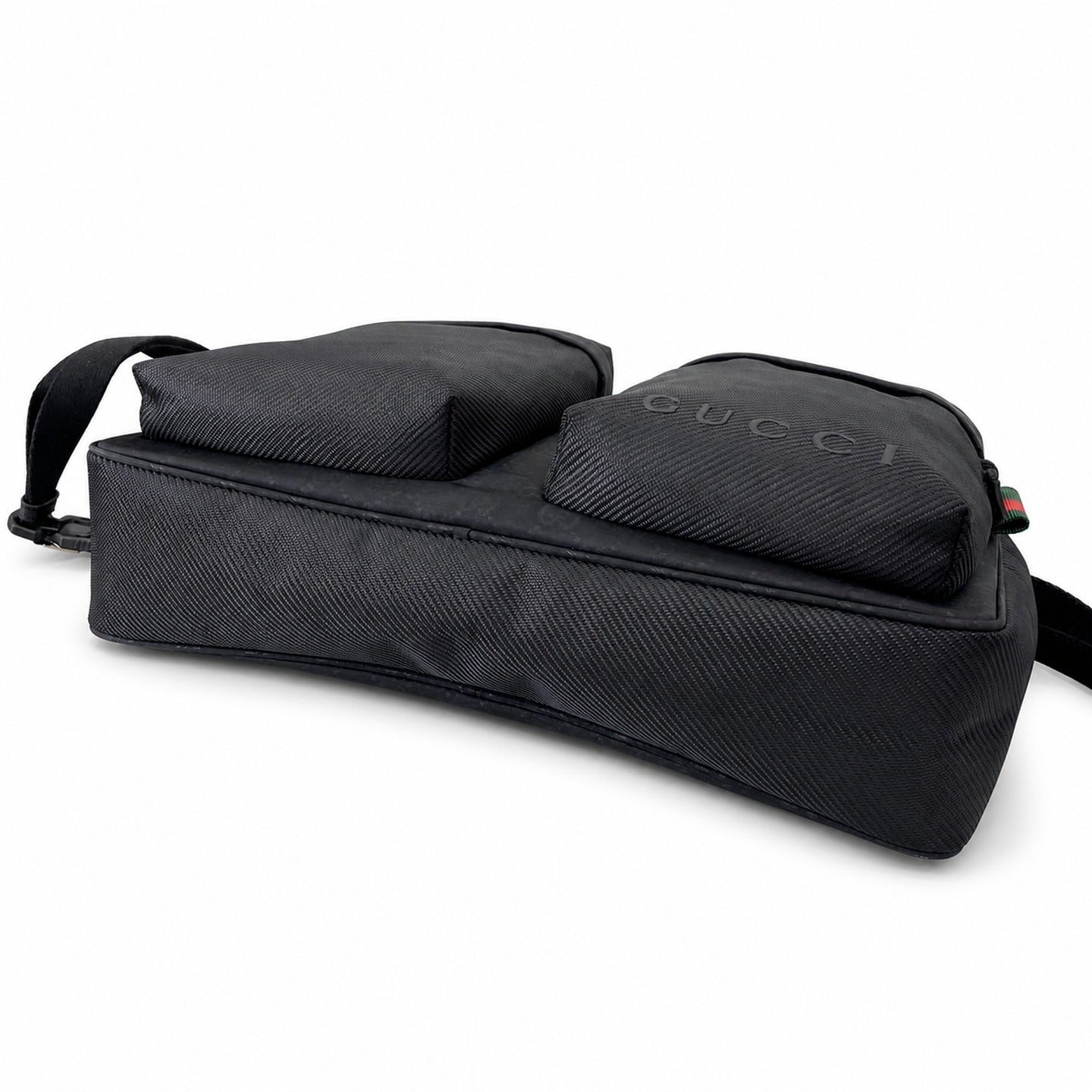 Gucci Nylon Black Red Green Bag
