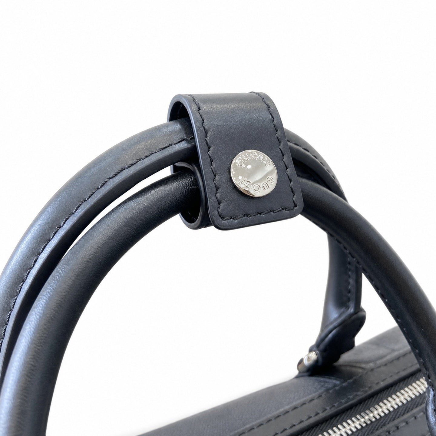 Gucci Small Cotton Leather Black Gray Bag
