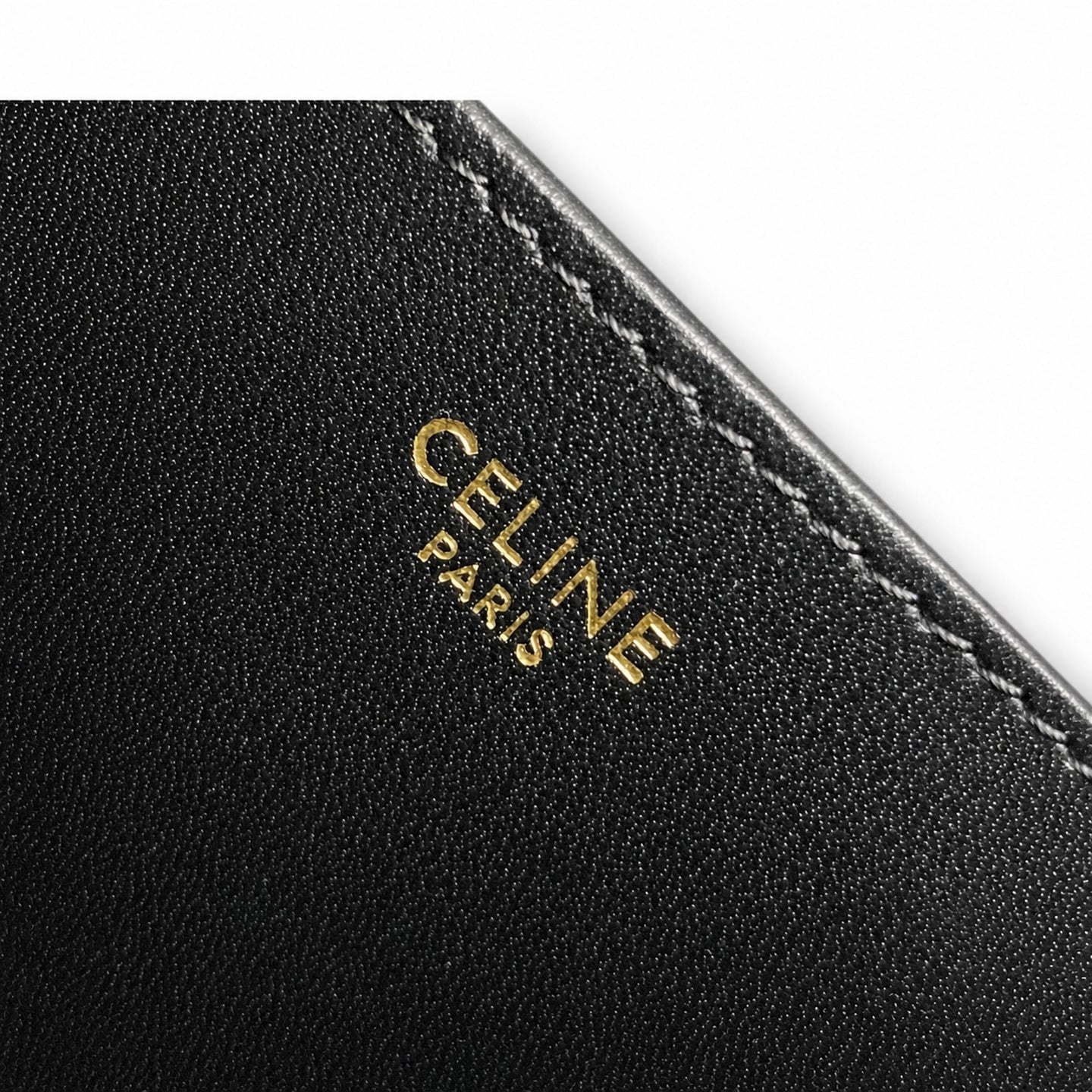 Celine Camille Leather Black Gold Handbag