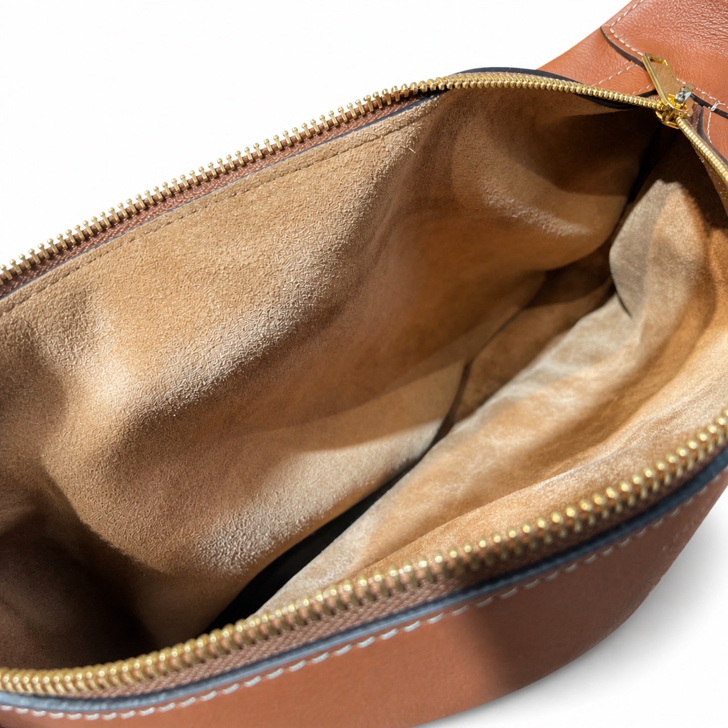 Celine Romy Leather Brown Yellow Gold Bag