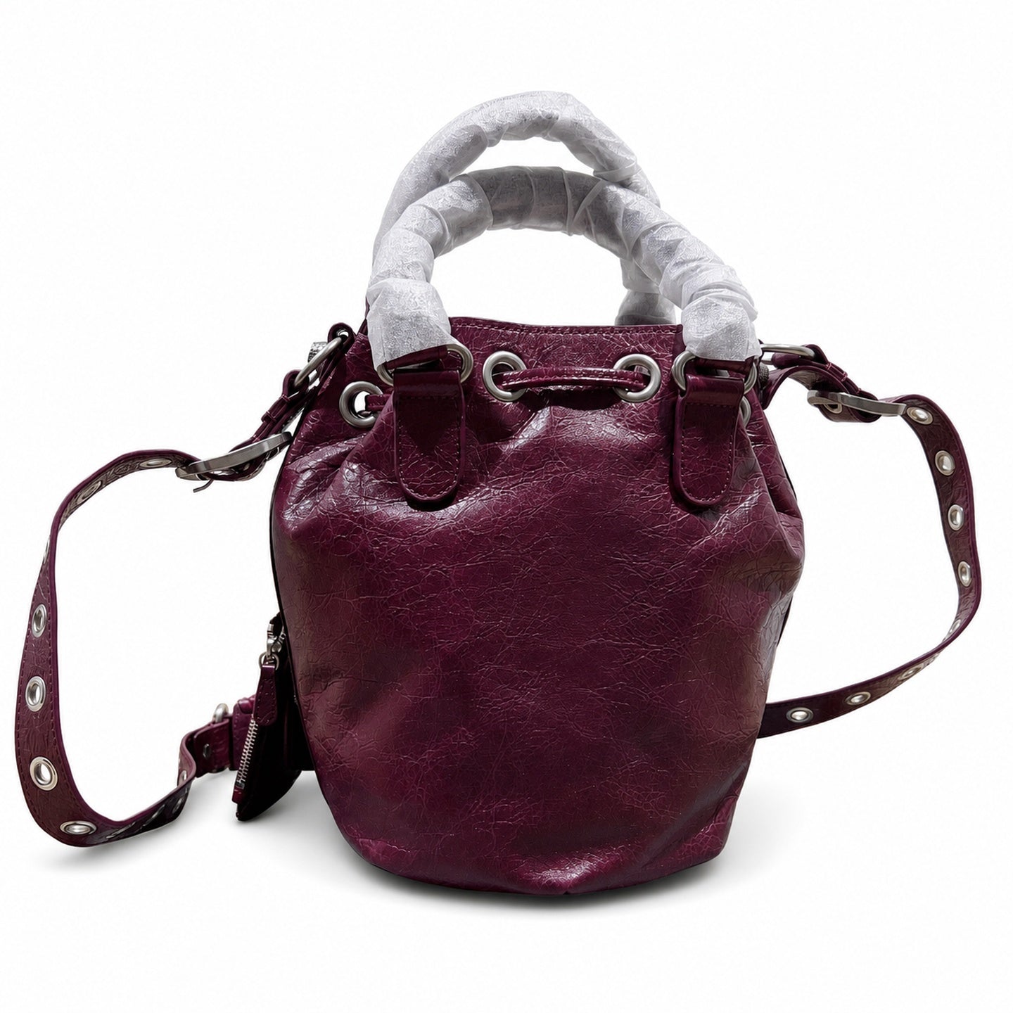 Balenciaga Large Leather Burgundy Bag