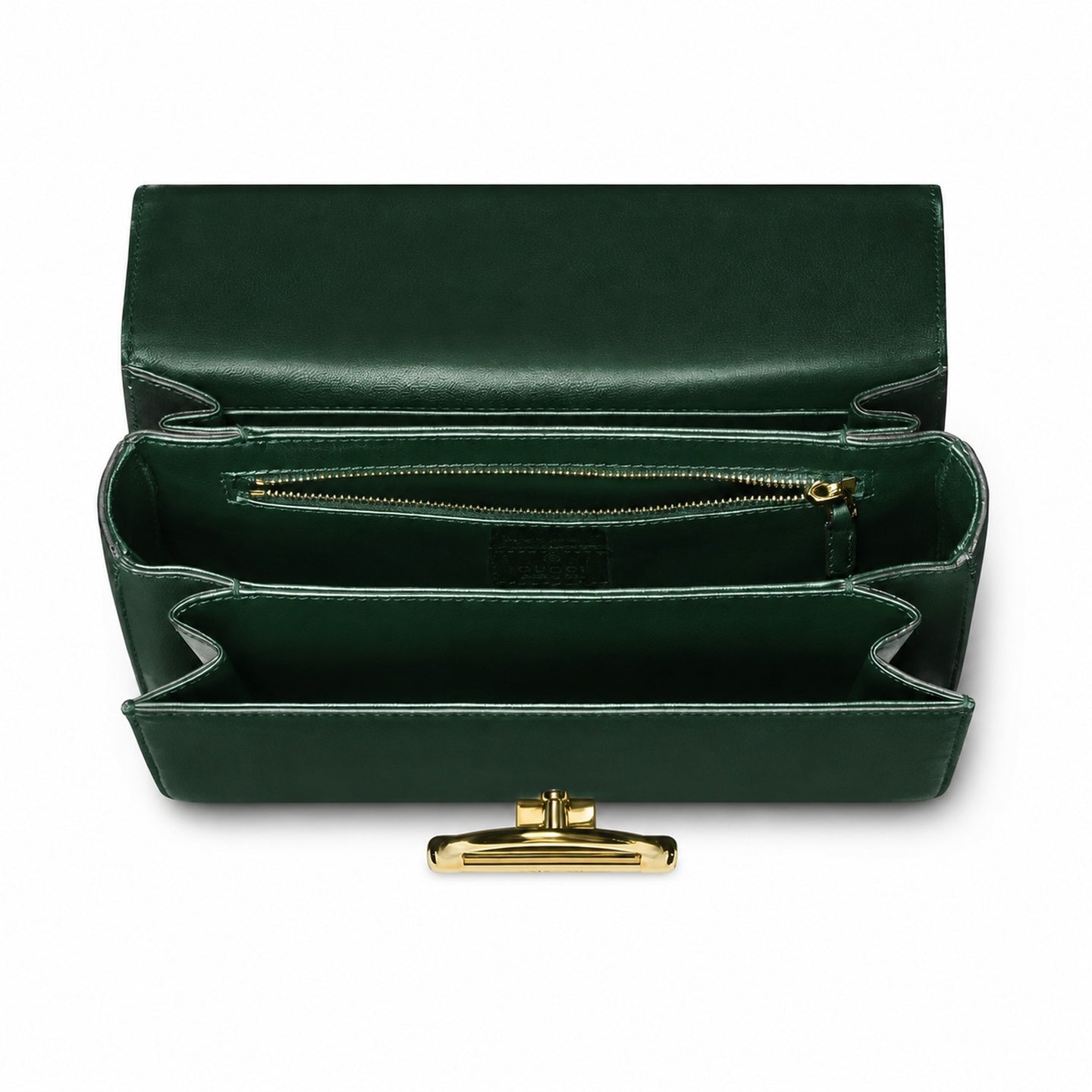 Gucci Horsebit Small Leather Green Gold Shoulder Bag