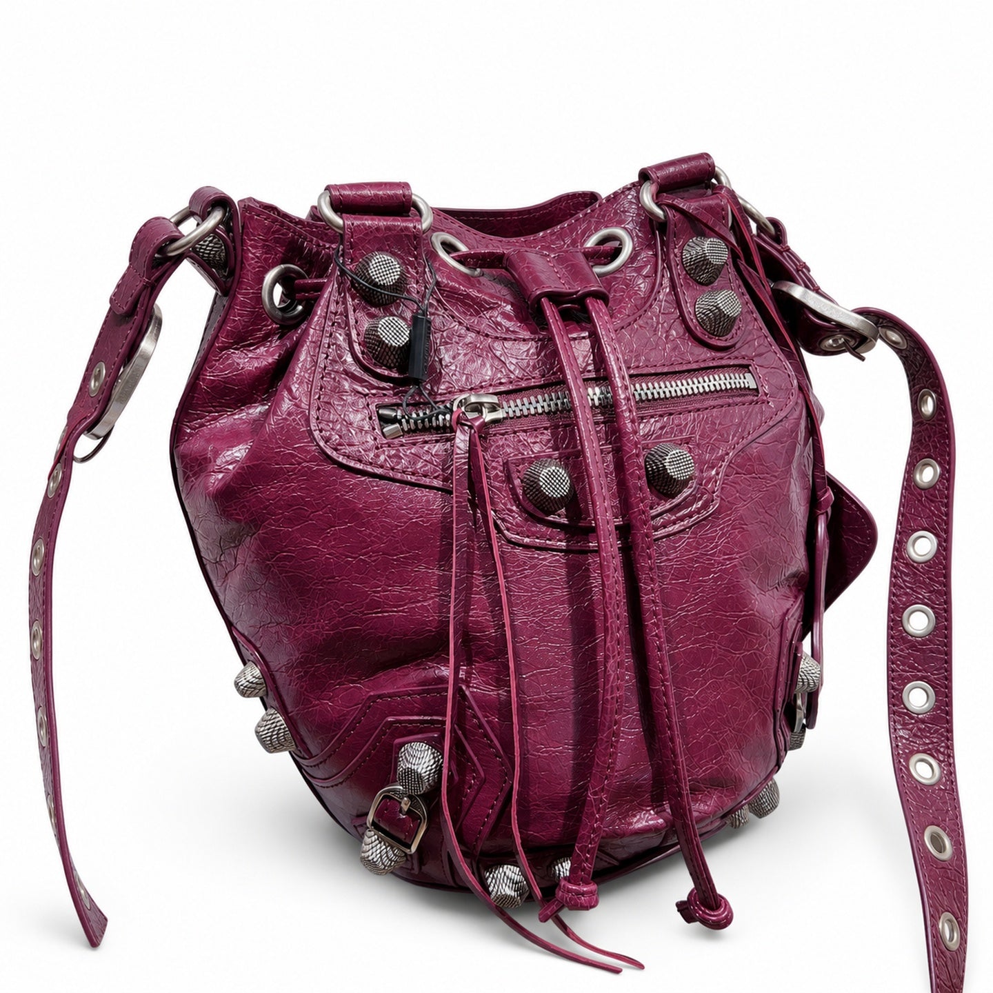 Balenciaga Large Leather Burgundy Bag
