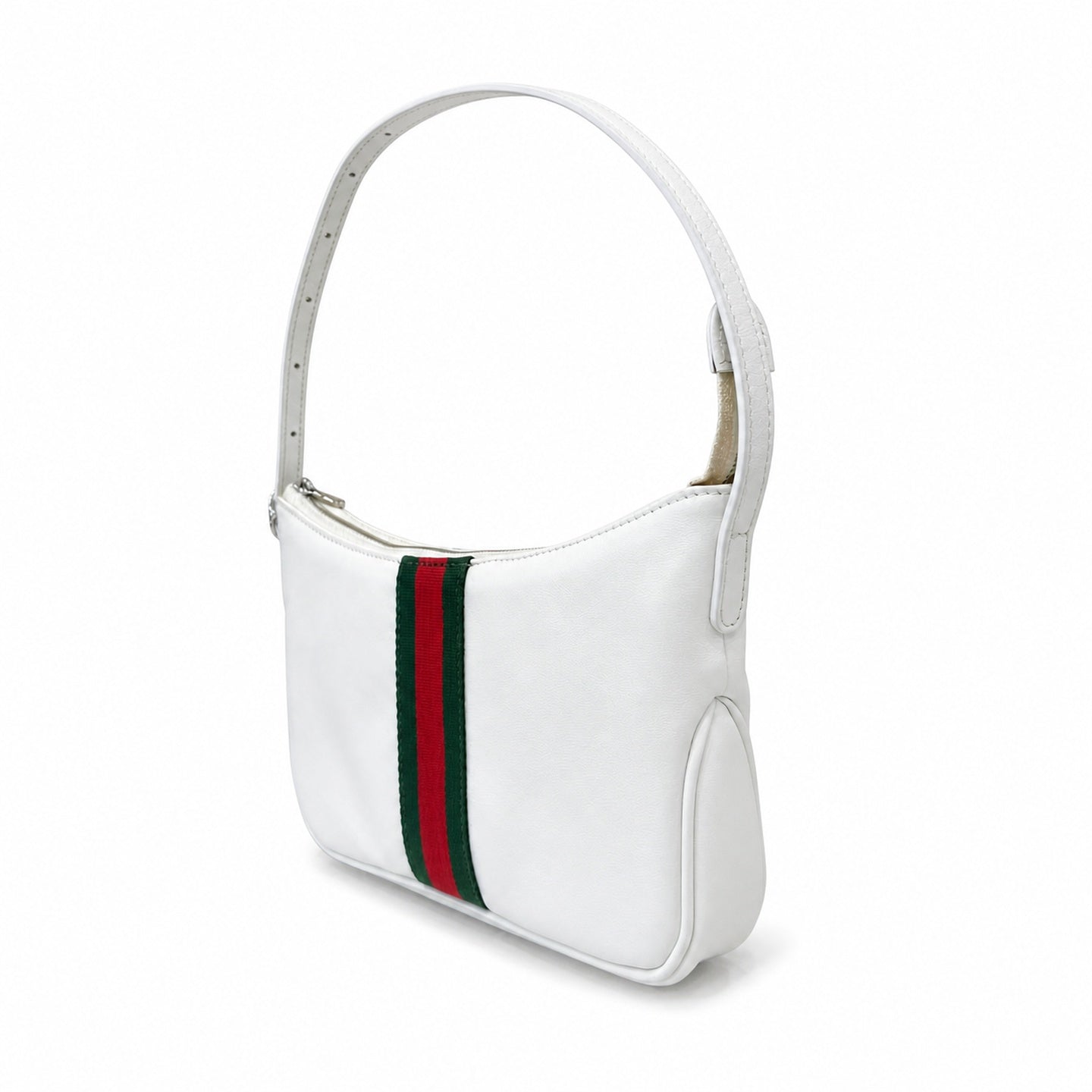 Gucci Leather White Brown Shoulder Bag