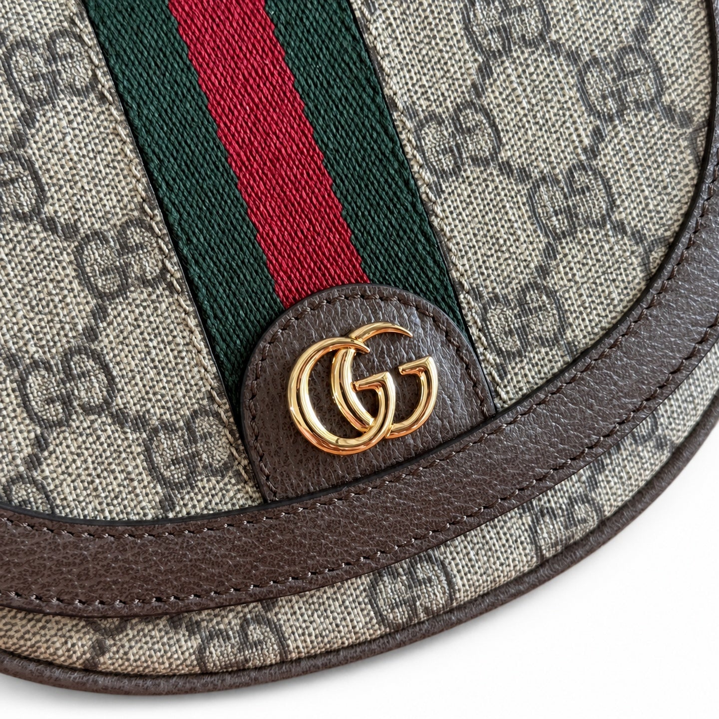 Gucci Ophidia Supreme Mini Suede Canvas Leather Beige Brown Red Green Gold Shoulder Bag
