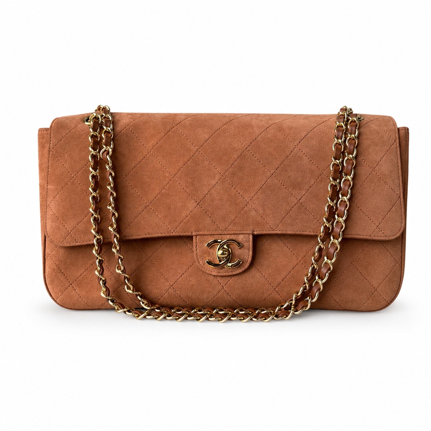 Chanel Small Leather Brown Red Bag