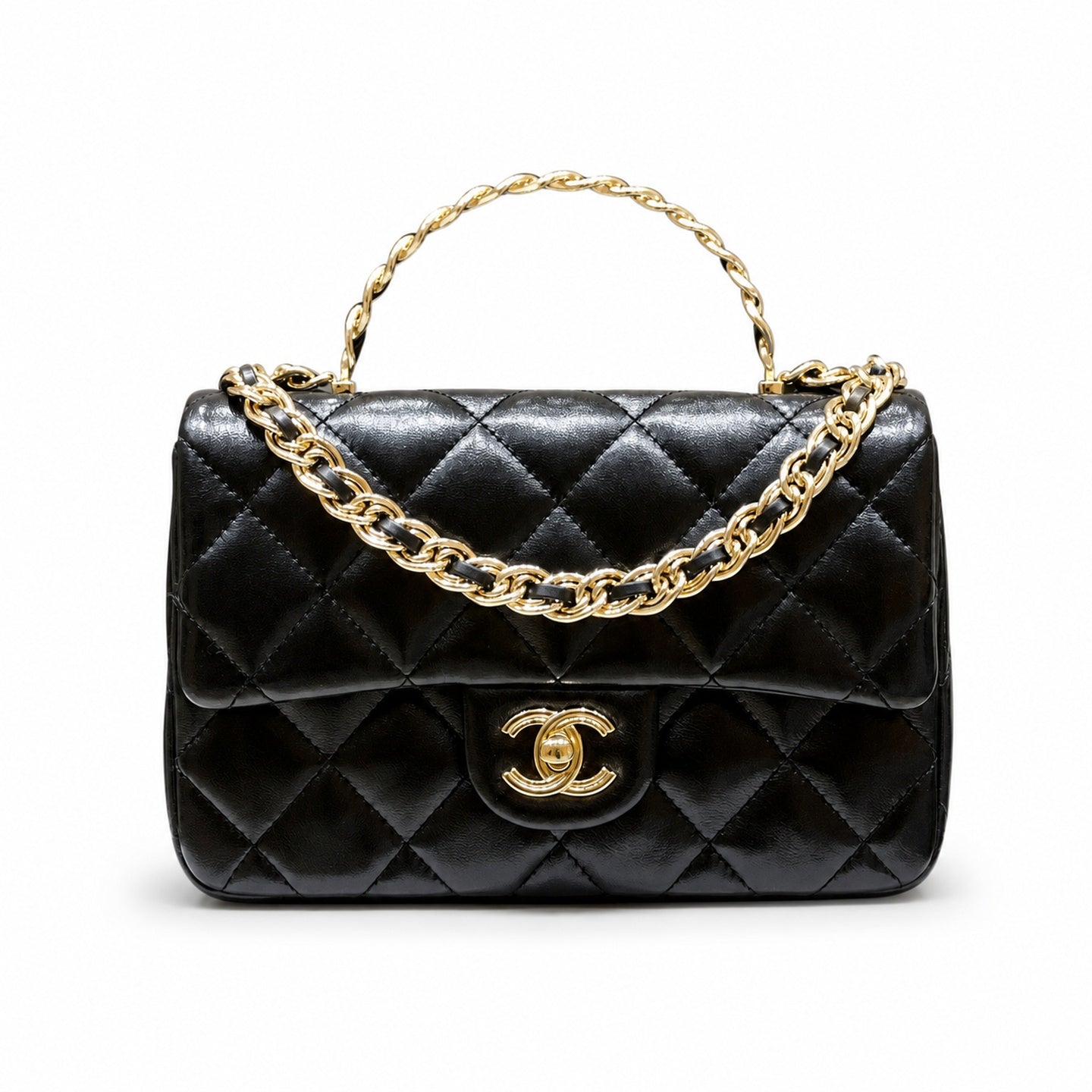 Chanel Mini Leather Black Bag