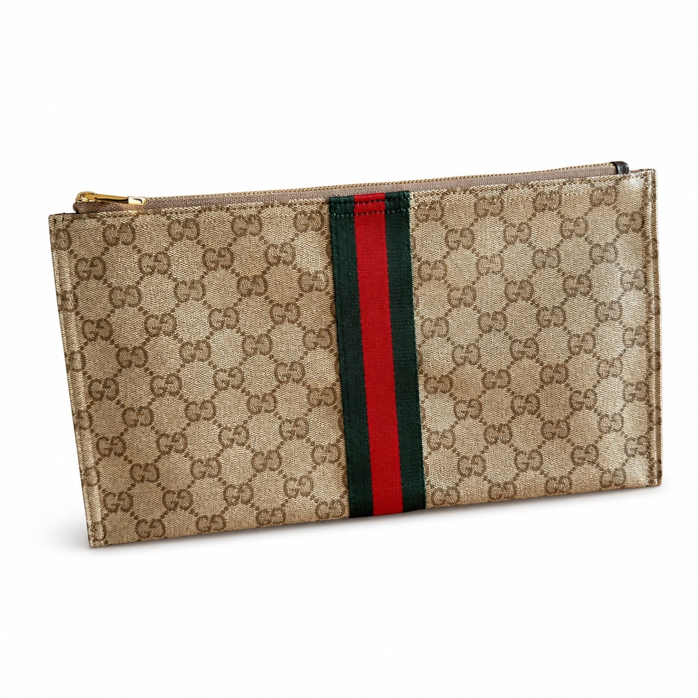Gucci Canvas Black Brown Silver Bag