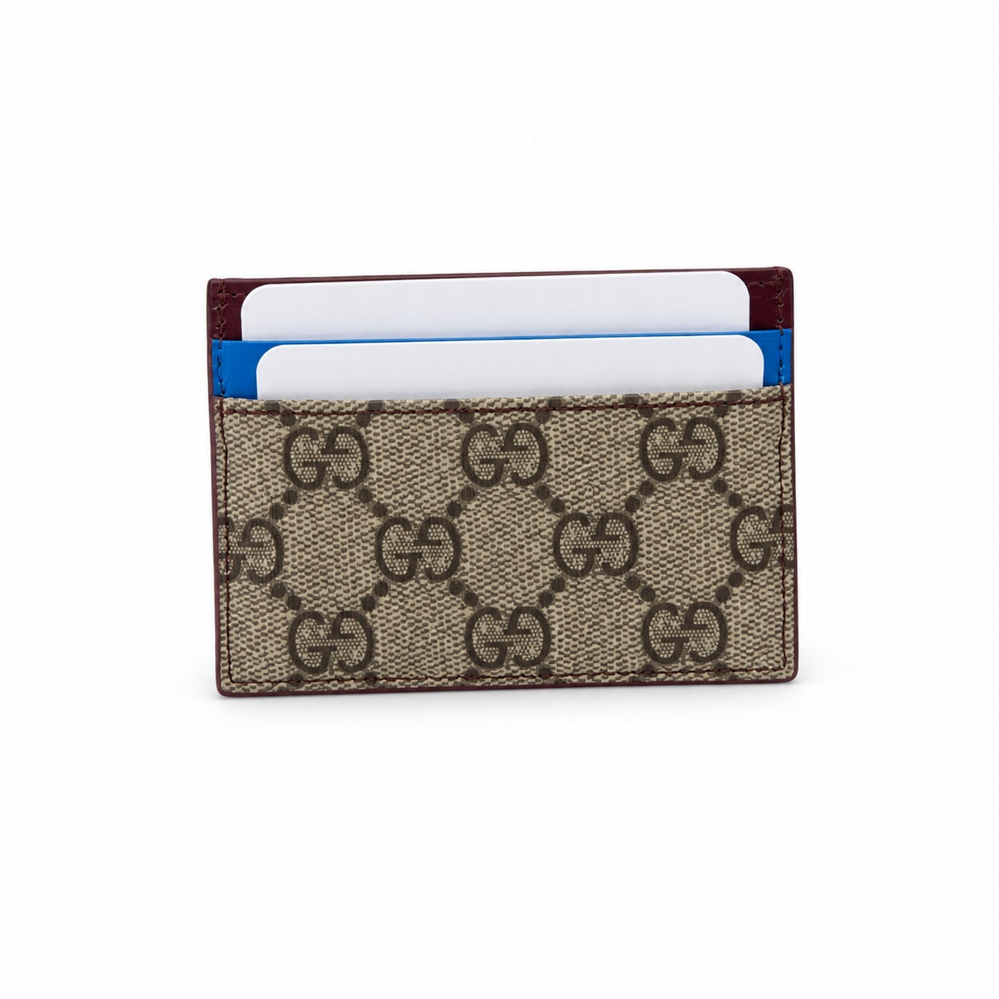 Gucci Leather Beige Brown Red Blue Bag